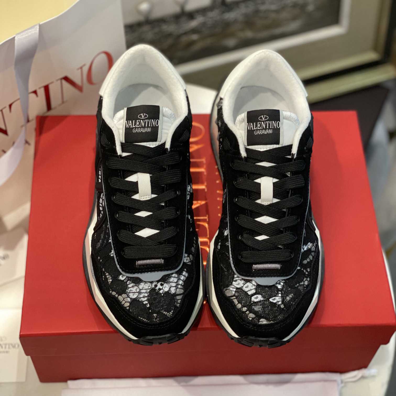 Valenti Lace And Mesh Lacerunner Sneaker  - PerfectKickZ