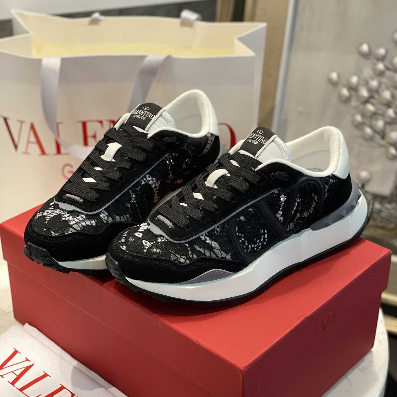 Valenti Lace And Mesh Lacerunner Sneaker  - PerfectKickZ