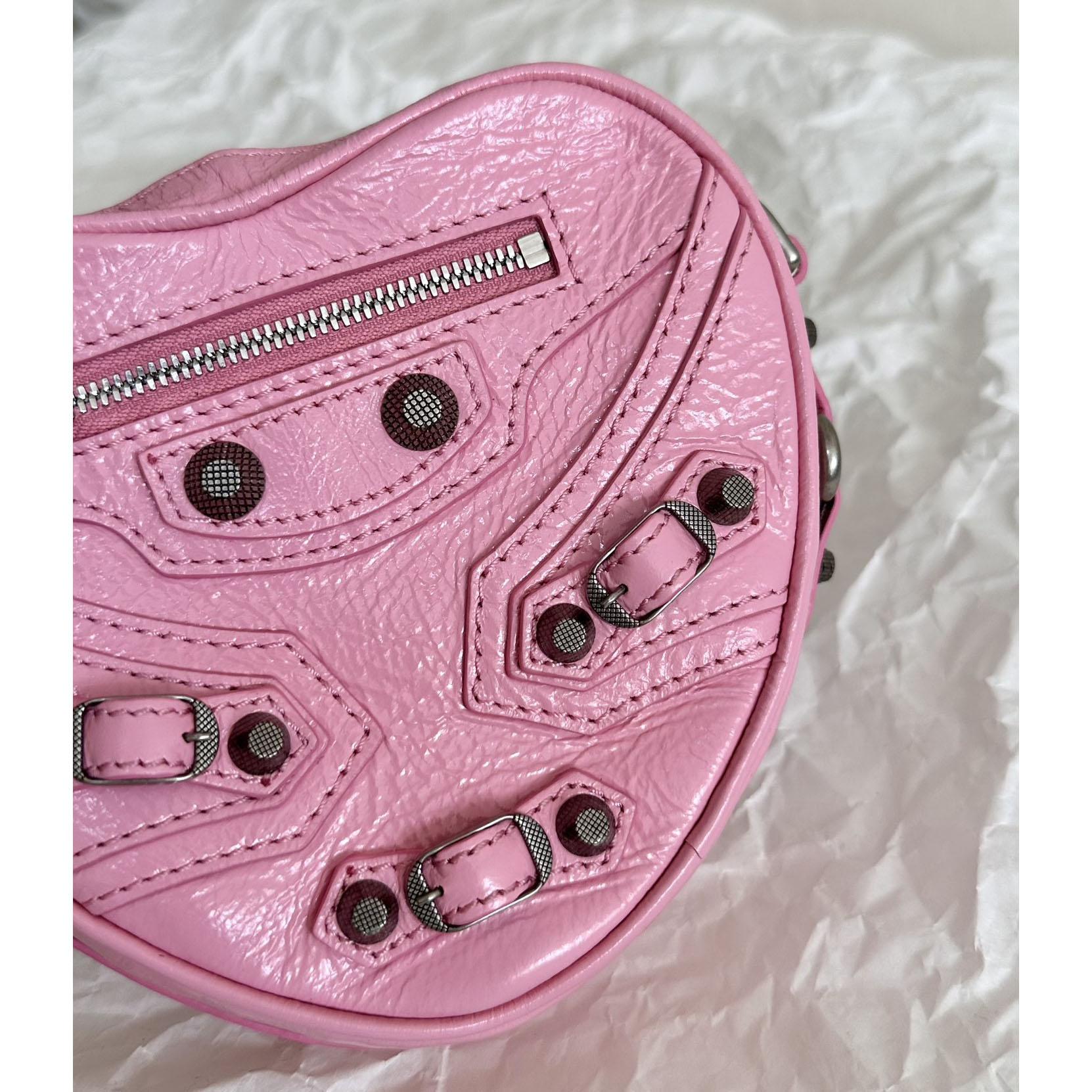 Balenciaga Le Cagole Heart Mini Bag In Pink  (16-12.7-4.5cm) - PerfectKickZ