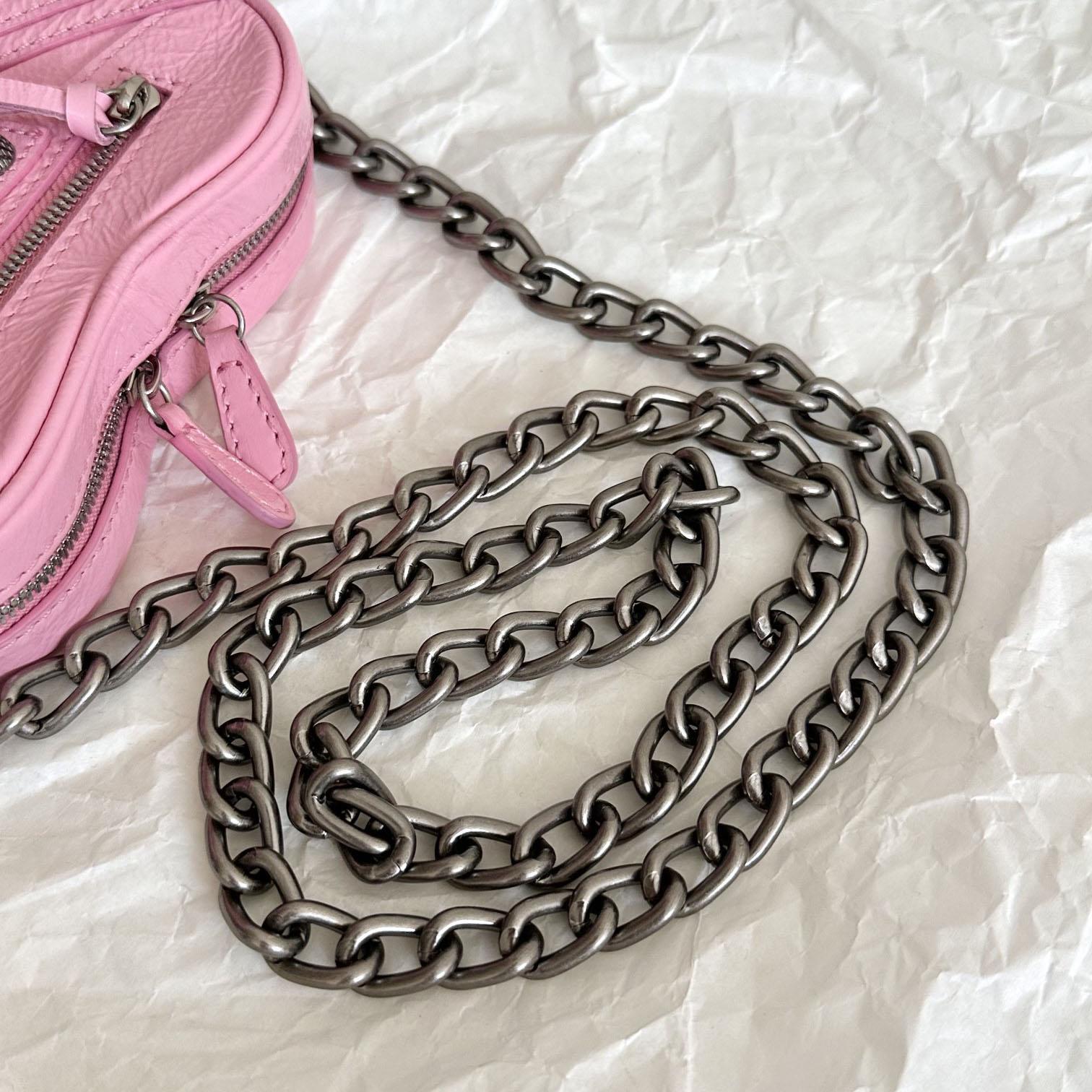 Balenciaga Le Cagole Heart Mini Bag In Pink  (16-12.7-4.5cm) - PerfectKickZ