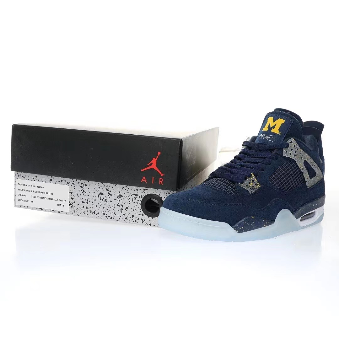 Nike Air Jordan 4 Retro PEUniversity of Michigan Sneaker      Ct8532-148 - PerfectKickZ