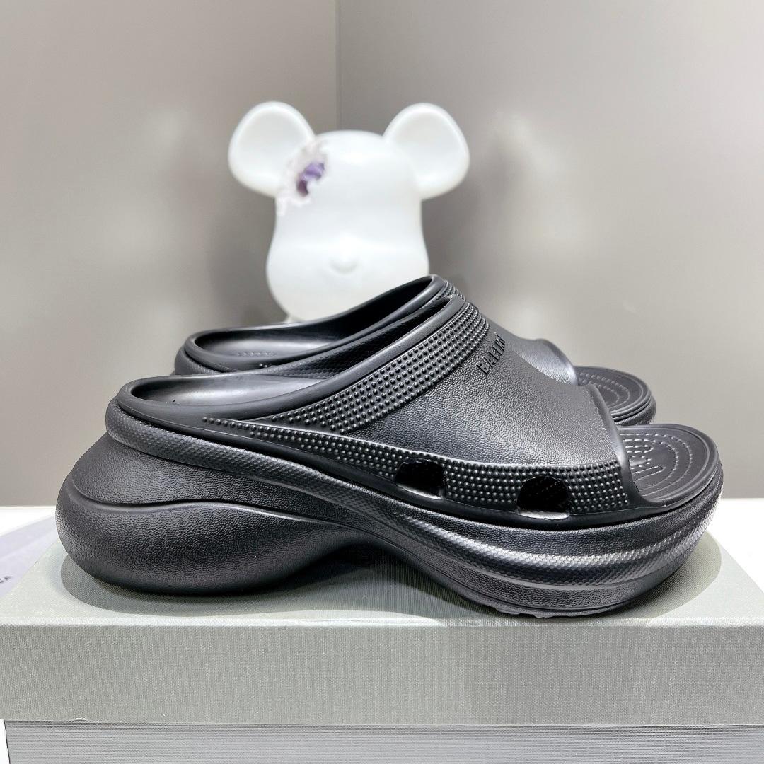 Balenciaga Women's Pool Crocs™ Slide Sandal In Black  - PerfectKickZ
