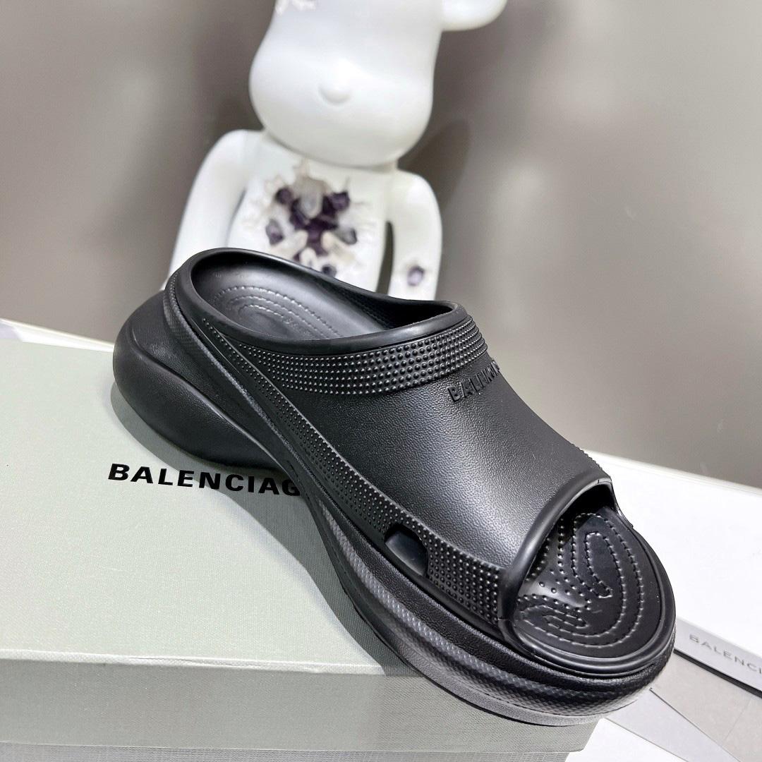 Balenciaga Women's Pool Crocs™ Slide Sandal In Black  - PerfectKickZ