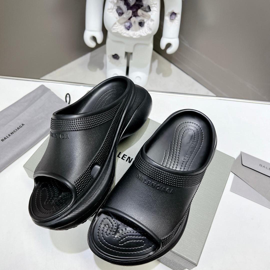 Balenciaga Women's Pool Crocs™ Slide Sandal In Black  - PerfectKickZ