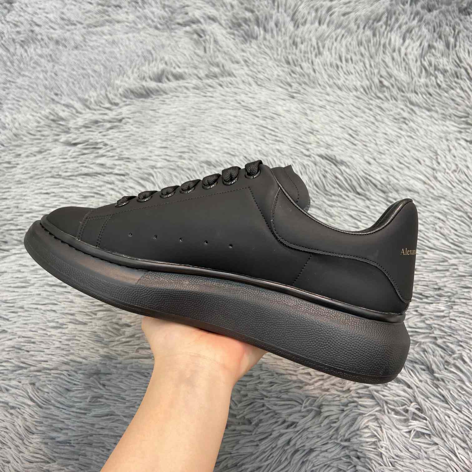 Alexander Mqueen Oversized Sneaker In Black - PerfectKickZ