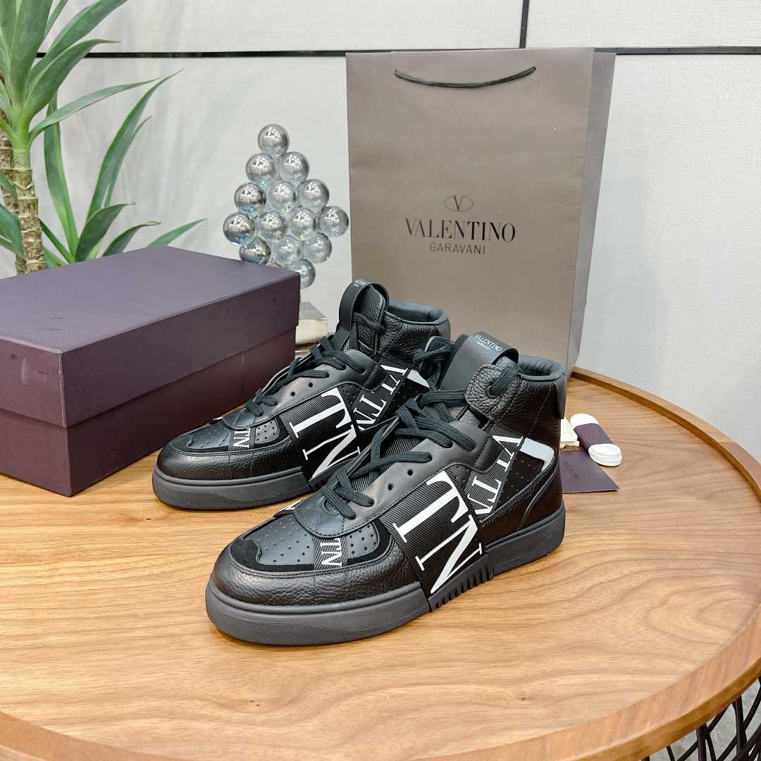 Valenti Mid-top Calfskin VL7N Sneaker With Bands - PerfectKickZ