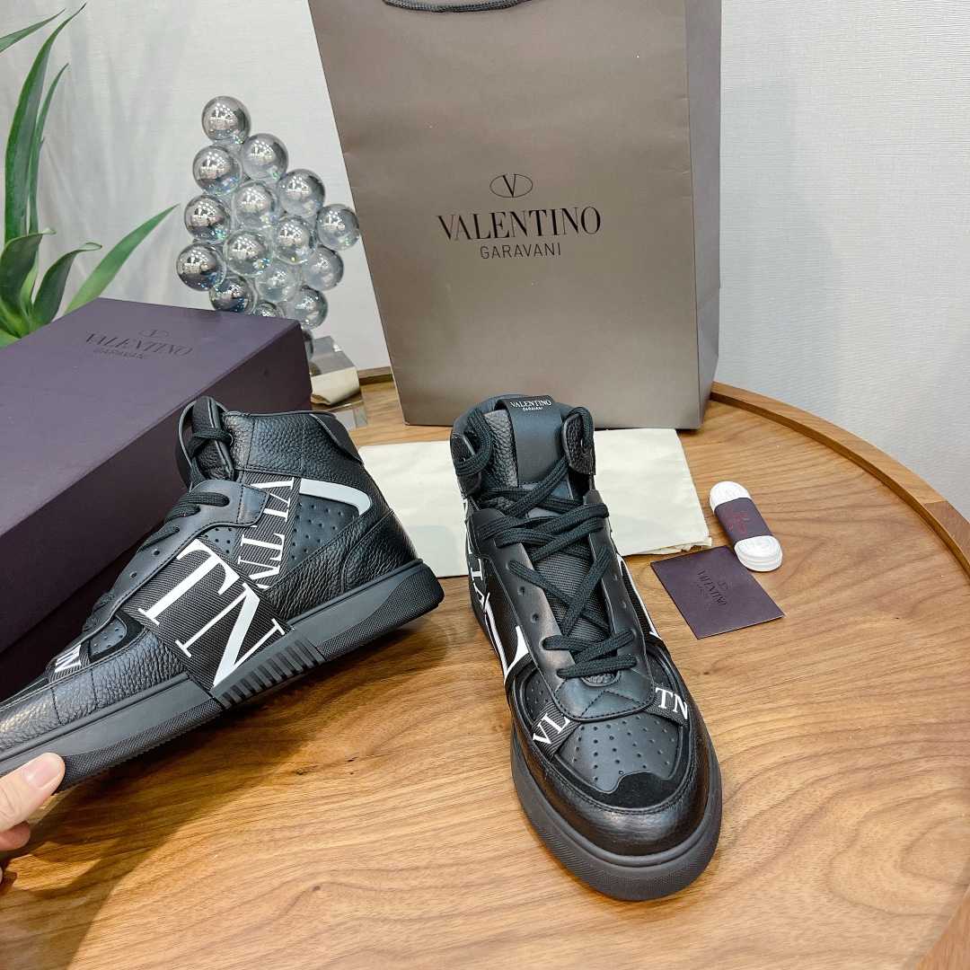 Valenti Mid-top Calfskin VL7N Sneaker With Bands - PerfectKickZ