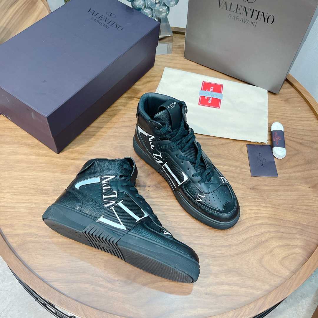 Valenti Mid-top Calfskin VL7N Sneaker With Bands - PerfectKickZ