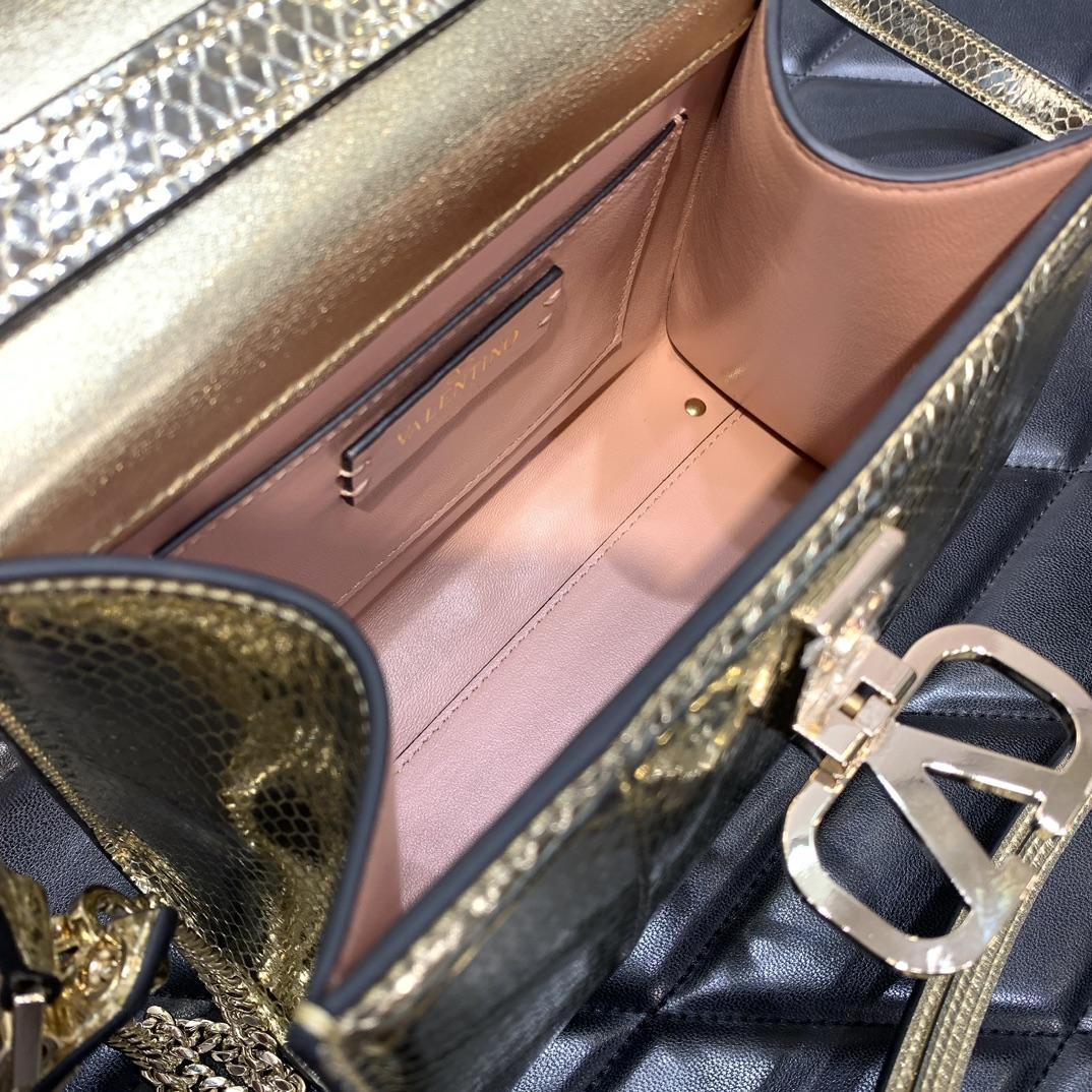 Valenti Small Vsling Metallic Ayers Leather Handbag  - PerfectKickZ