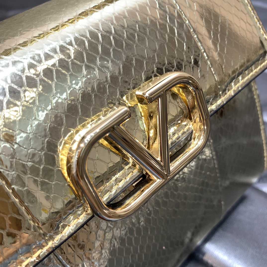Valenti Small Vsling Metallic Ayers Leather Handbag  - PerfectKickZ