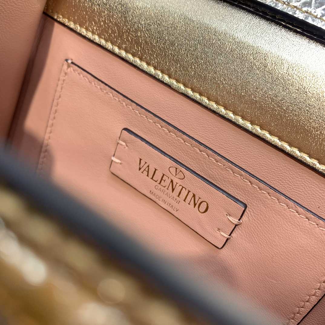 Valenti Small Vsling Metallic Ayers Leather Handbag  - PerfectKickZ