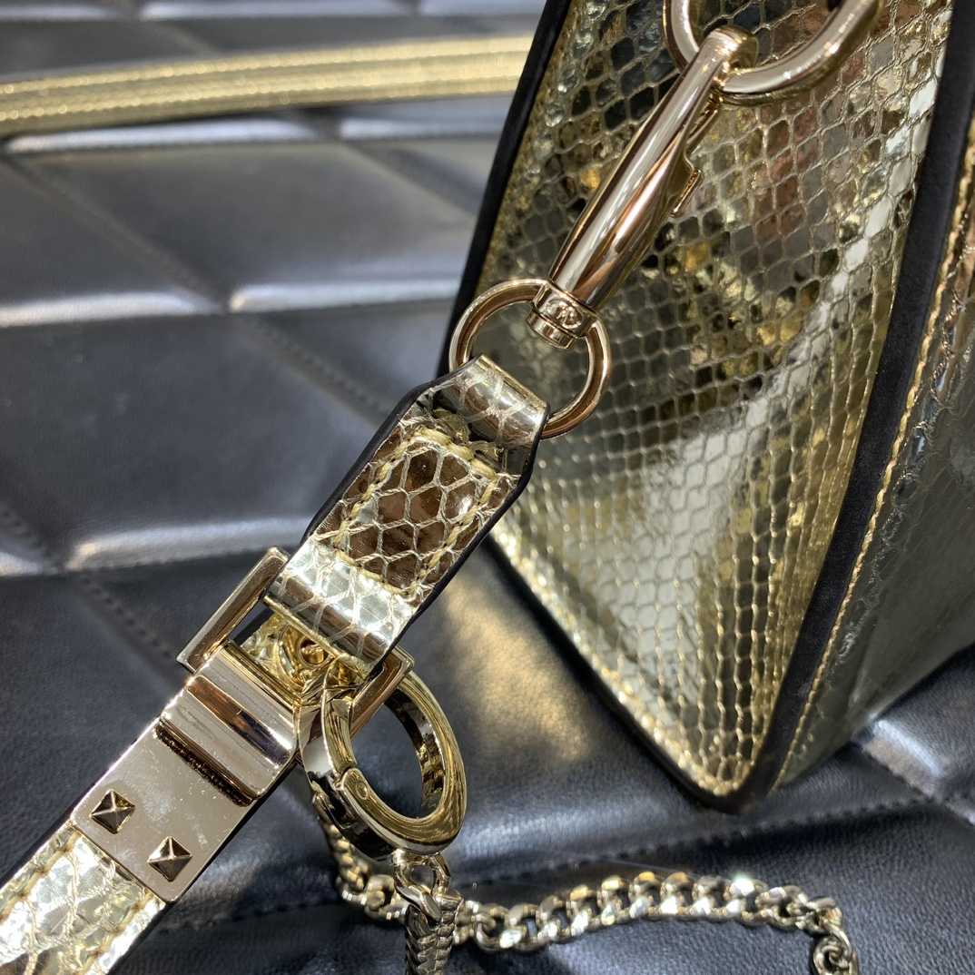Valenti Small Vsling Metallic Ayers Leather Handbag  - PerfectKickZ