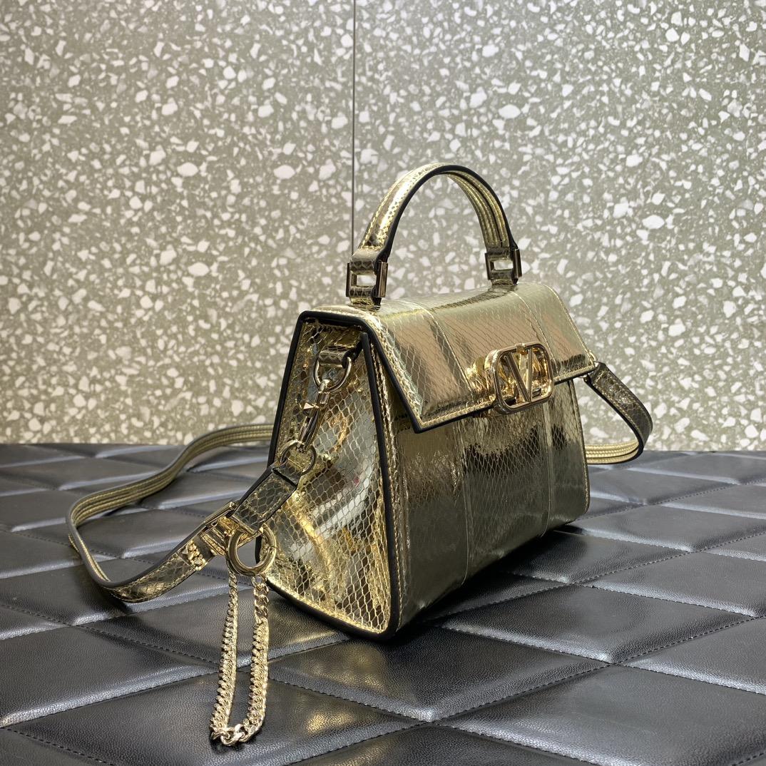 Valenti Small Vsling Metallic Ayers Leather Handbag  - PerfectKickZ