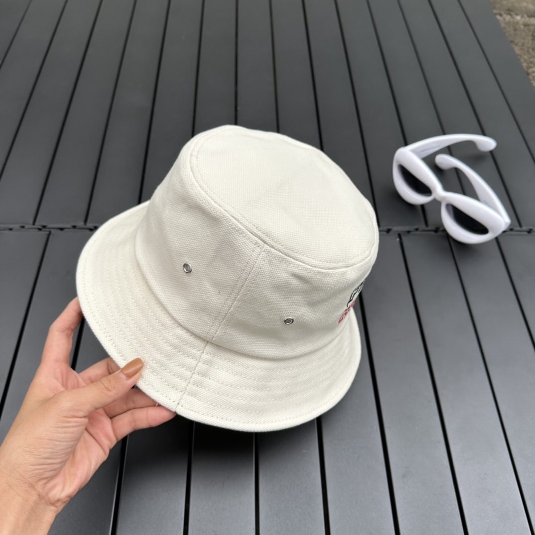 Fendi Lunar New Year Capsule White Fabric Bucket Hat - PerfectKickZ