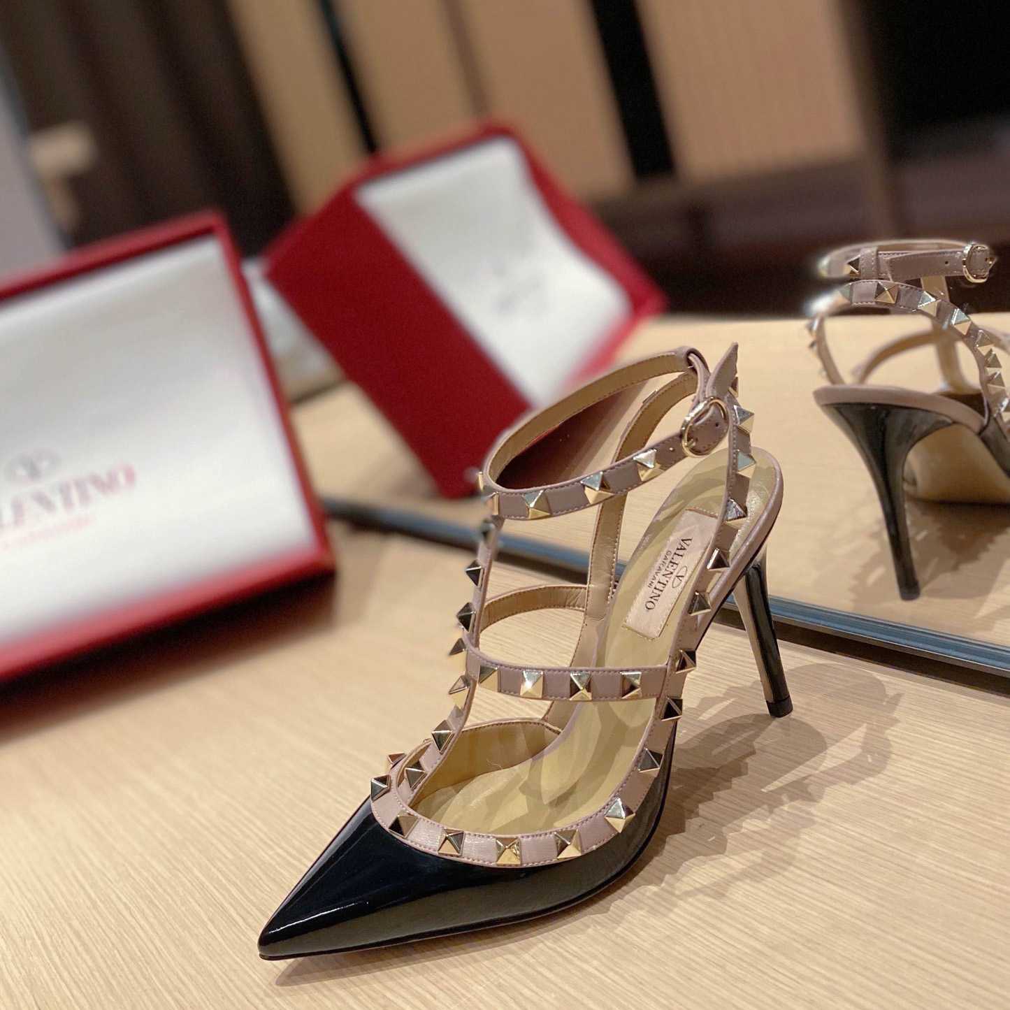 Valenti Patent Rockstud Caged Pump   100mm - PerfectKickZ