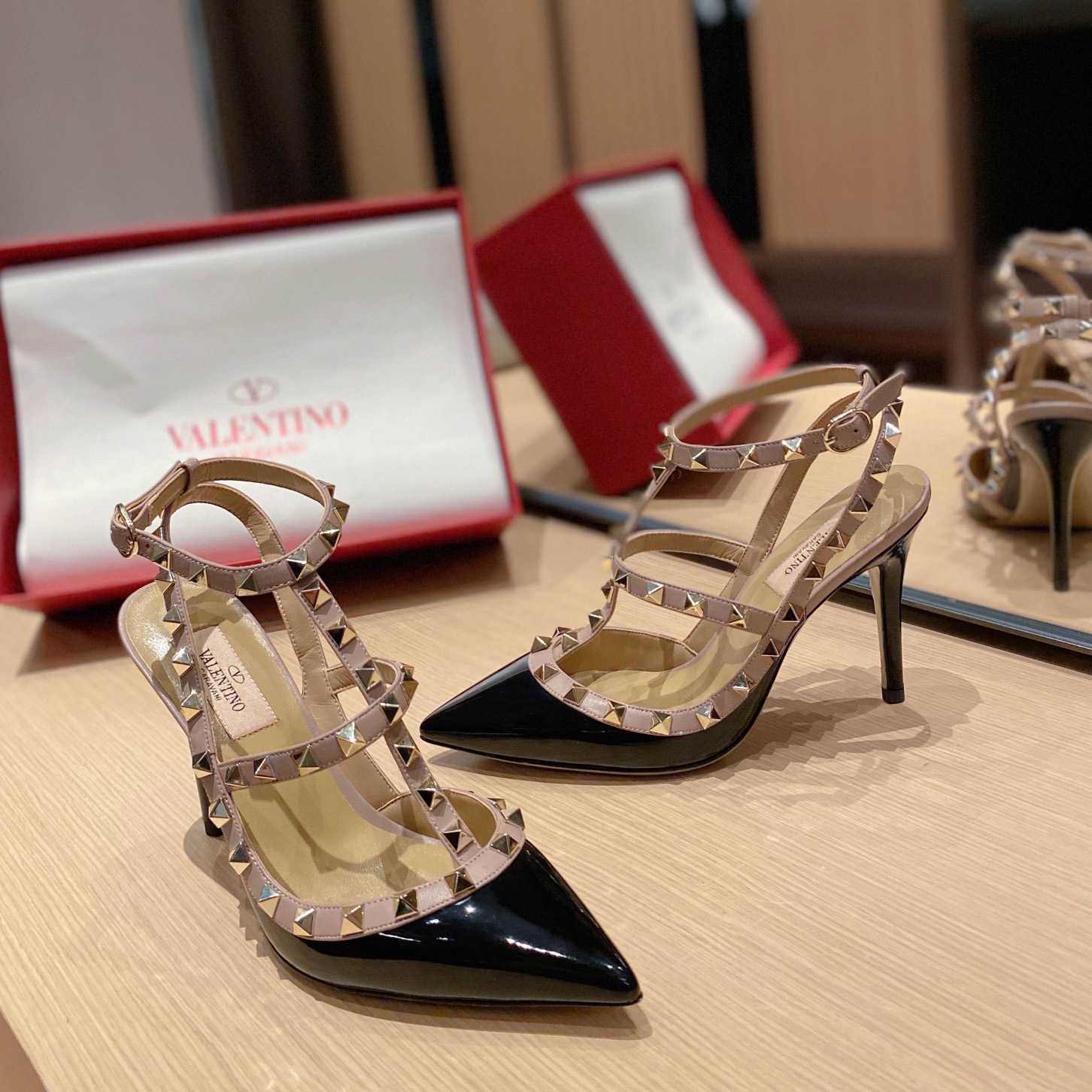 Valenti Patent Rockstud Caged Pump   100mm - PerfectKickZ