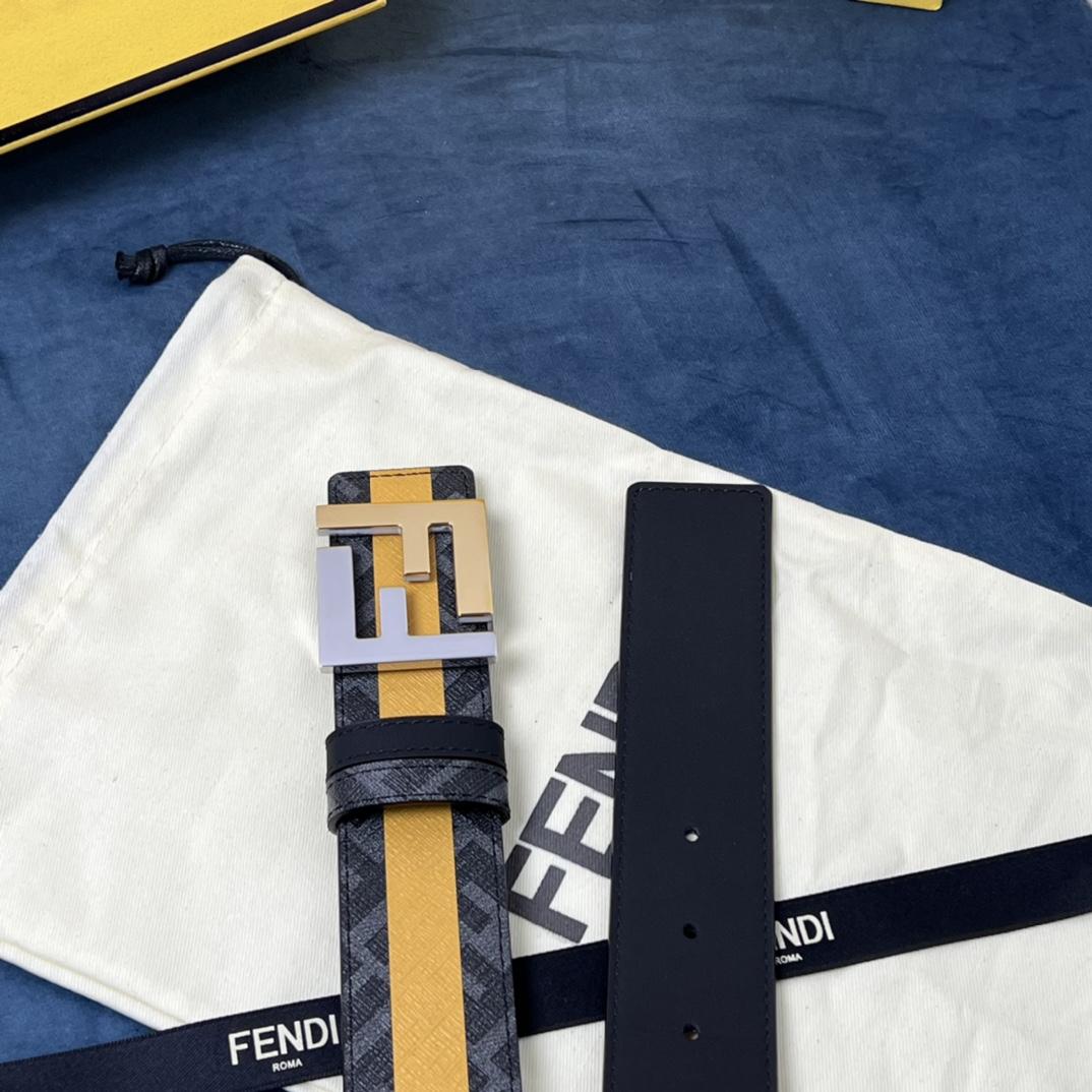 Fendi Reversible Black Leather Belt  - PerfectKickZ