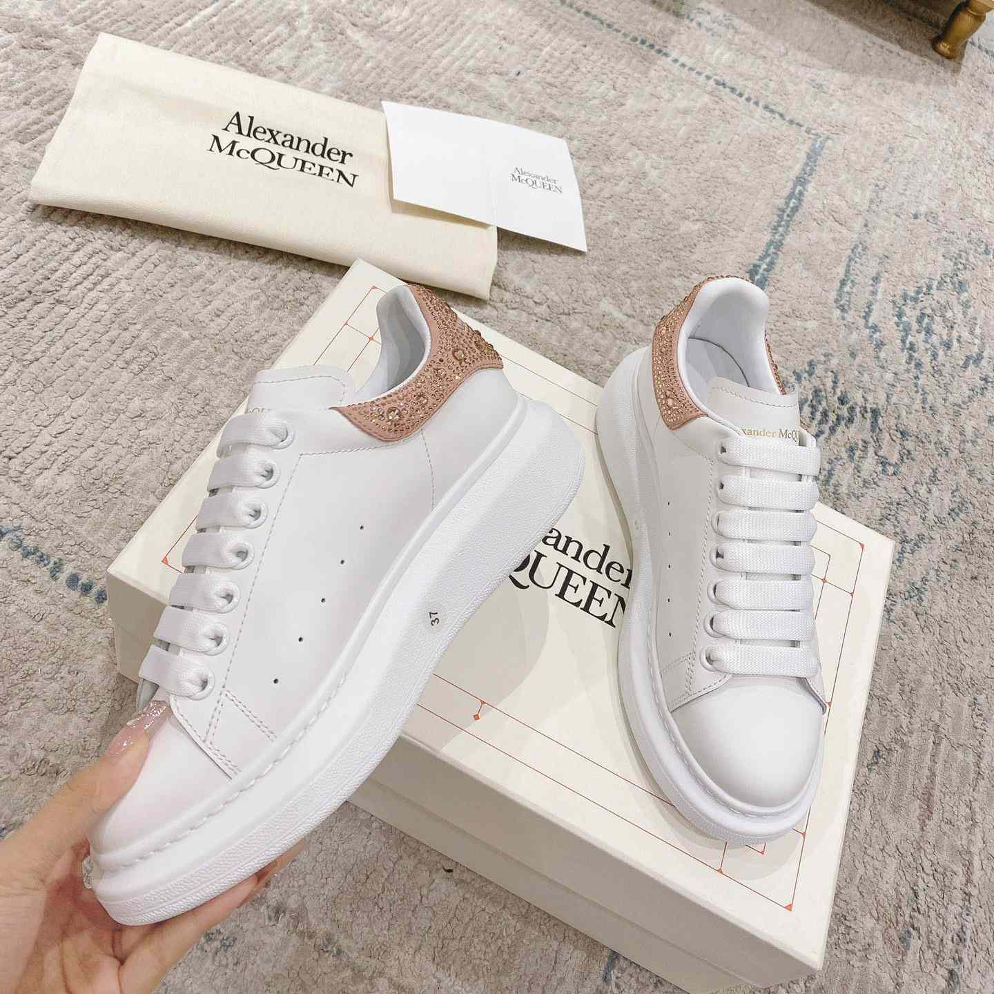 Alexander Mqueen Oversized Sneaker In White - PerfectKickZ