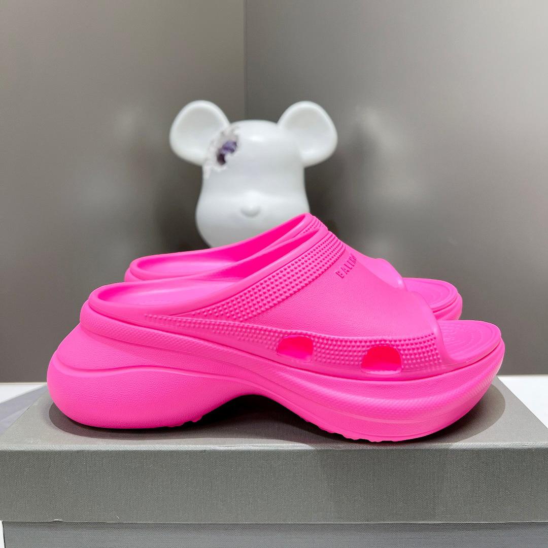 Balenciaga Women's Pool Crocs™ Slide Sandal In Pink - PerfectKickZ