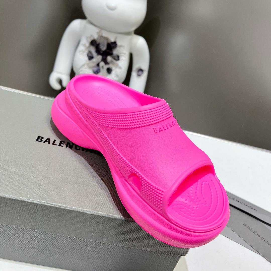 Balenciaga Women's Pool Crocs™ Slide Sandal In Pink - PerfectKickZ