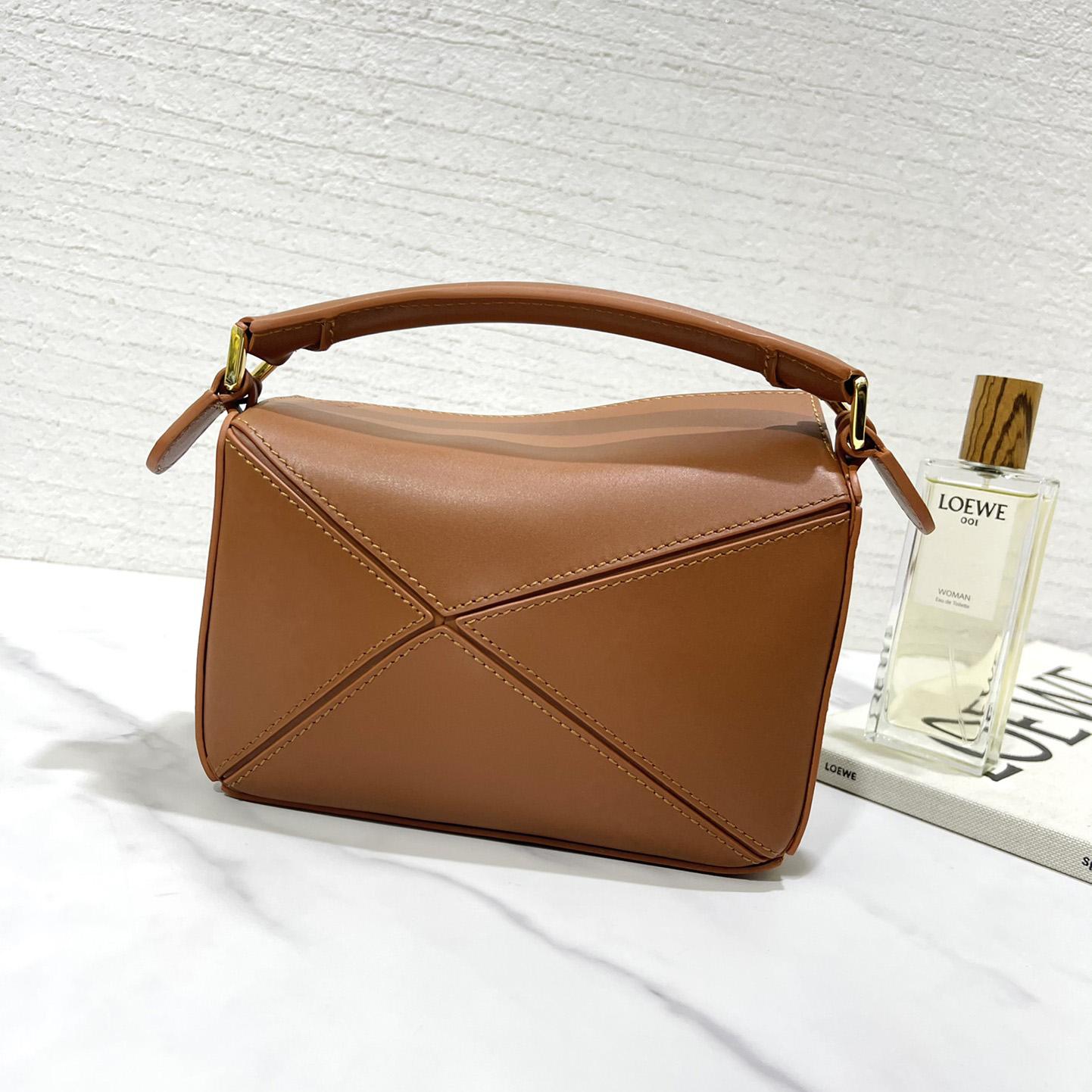 Loewe Calcifer Mini Puzzle Bag In Satin Calfskin And Crystal - PerfectKickZ