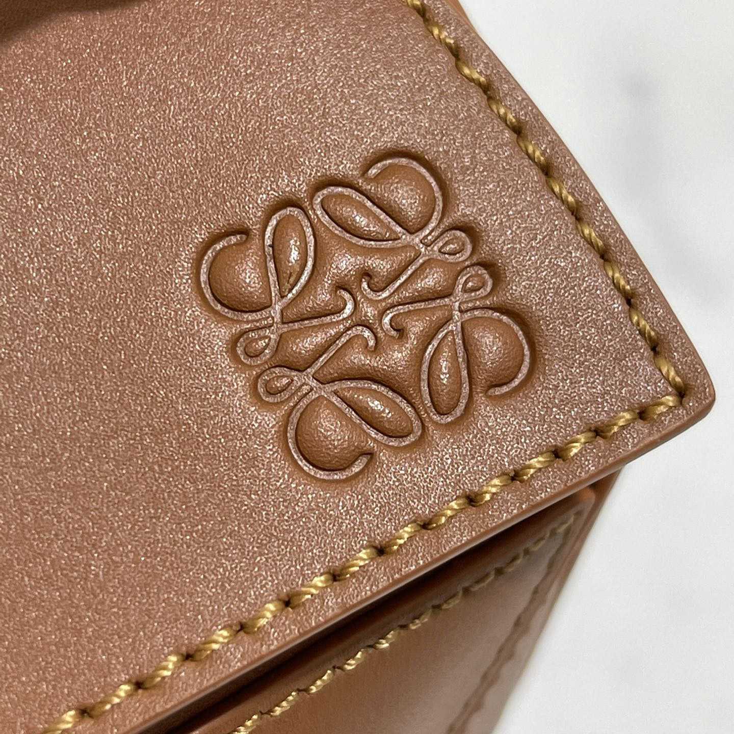 Loewe Calcifer Mini Puzzle Bag In Satin Calfskin And Crystal - PerfectKickZ