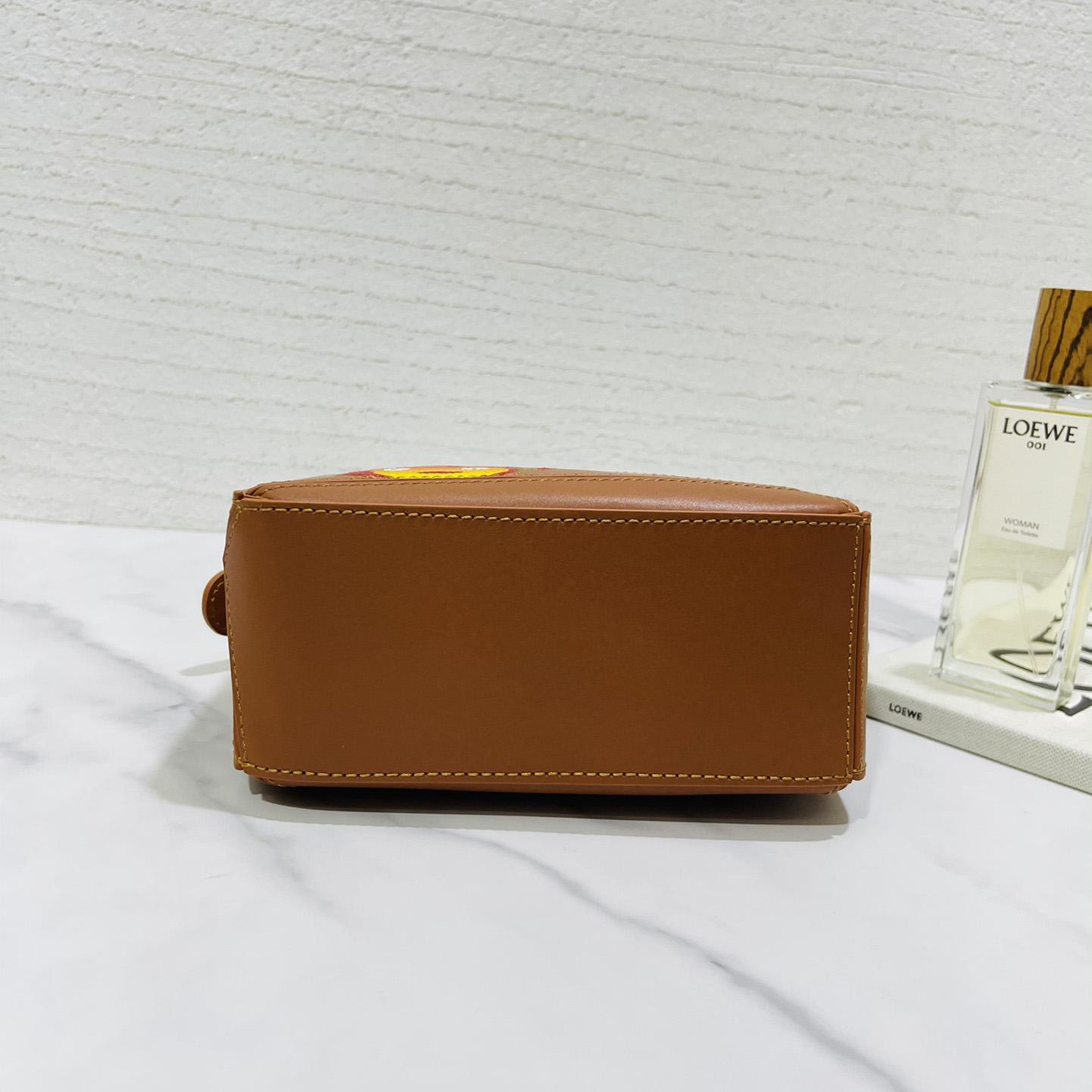 Loewe Calcifer Mini Puzzle Bag In Satin Calfskin And Crystal - PerfectKickZ