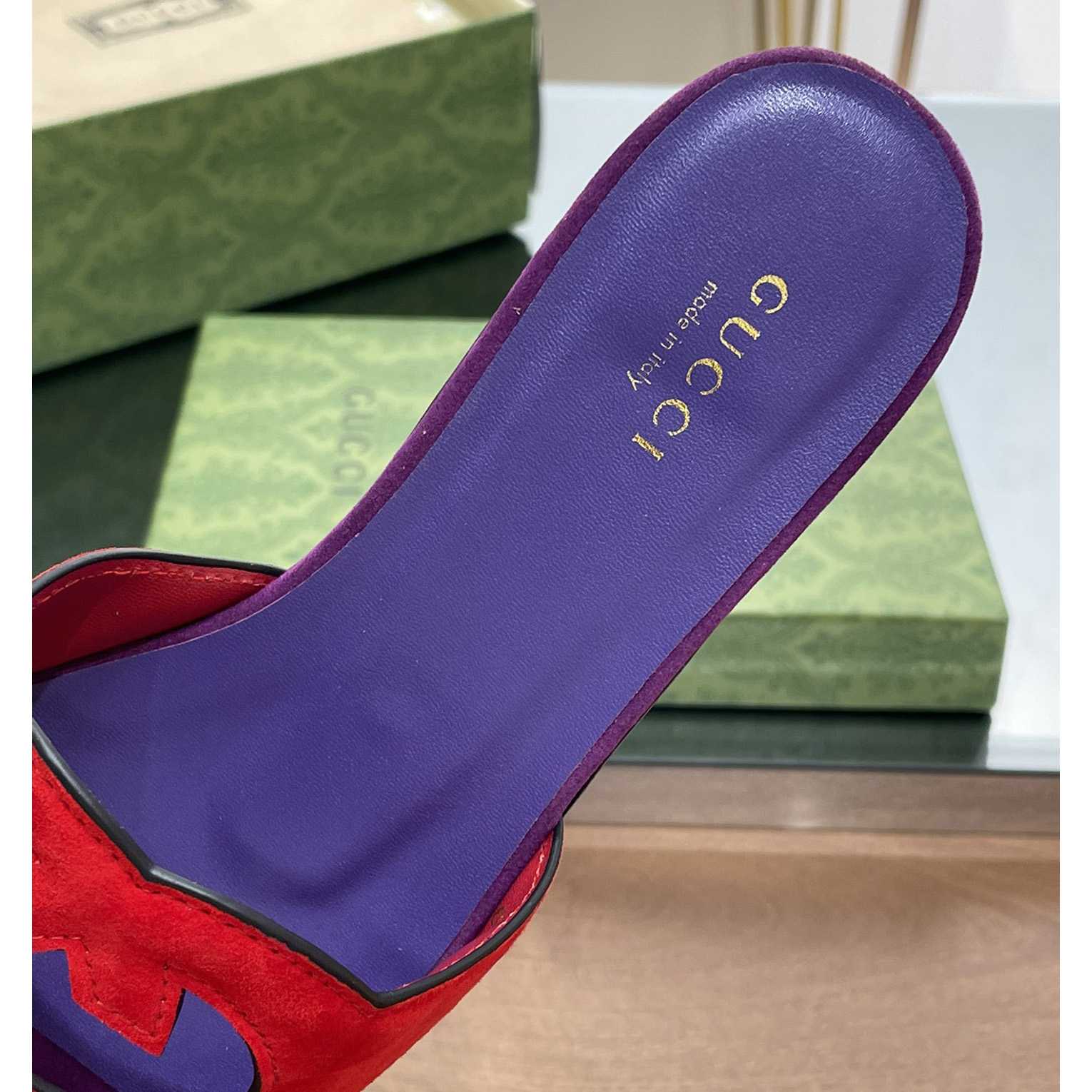 Gucci Women's Interlocking G Cut-out Slide Sandal - PerfectKickZ