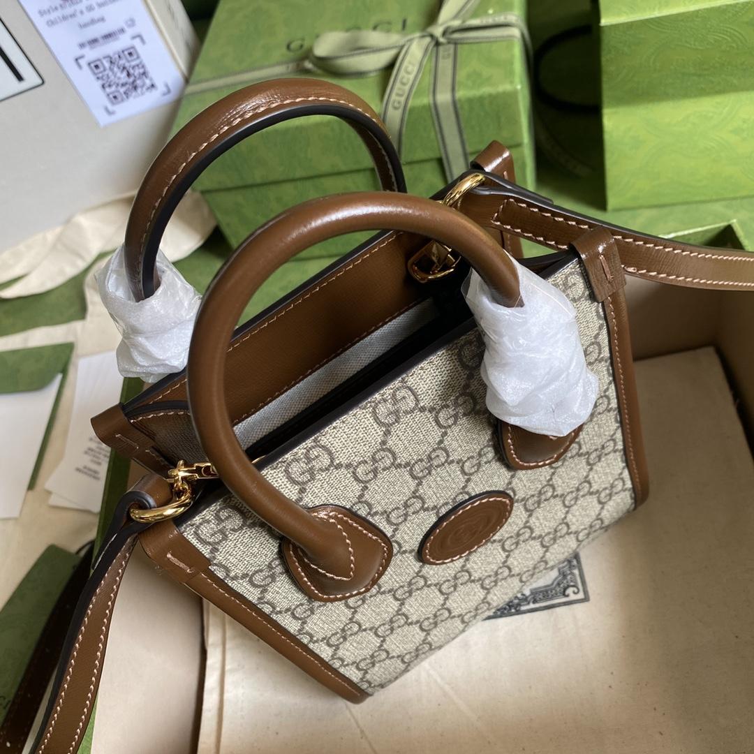 Gucci Mini Tote Bag With Interlocking G(16*20*7cm) - 
