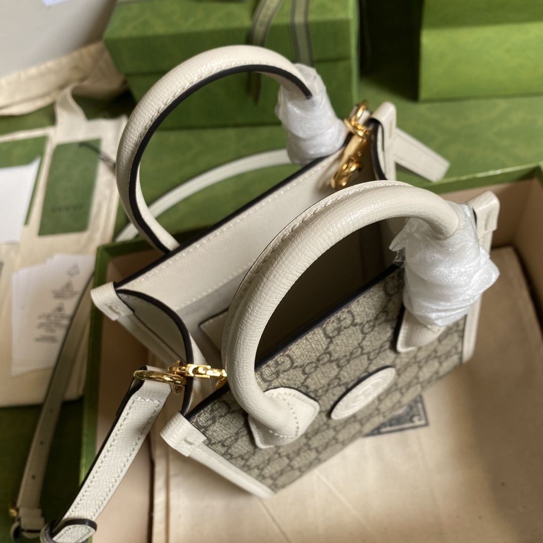 Gucci Mini Tote Bag With Interlocking G(16*20*7cm) - PerfectKickZ