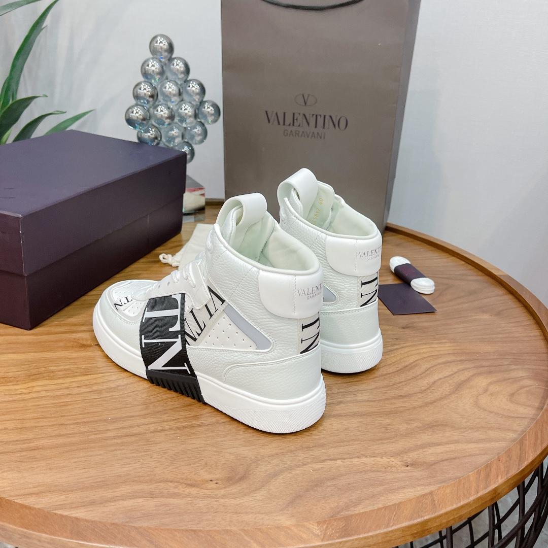 Valenti Mid-top Calfskin VL7N Sneaker With Bands - PerfectKickZ