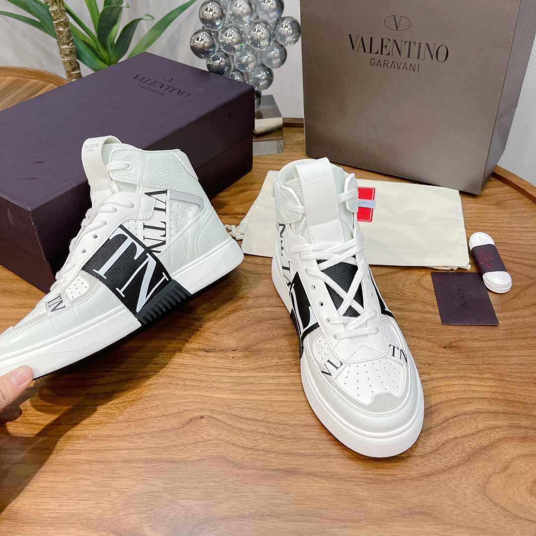 Valenti Mid-top Calfskin VL7N Sneaker With Bands - PerfectKickZ