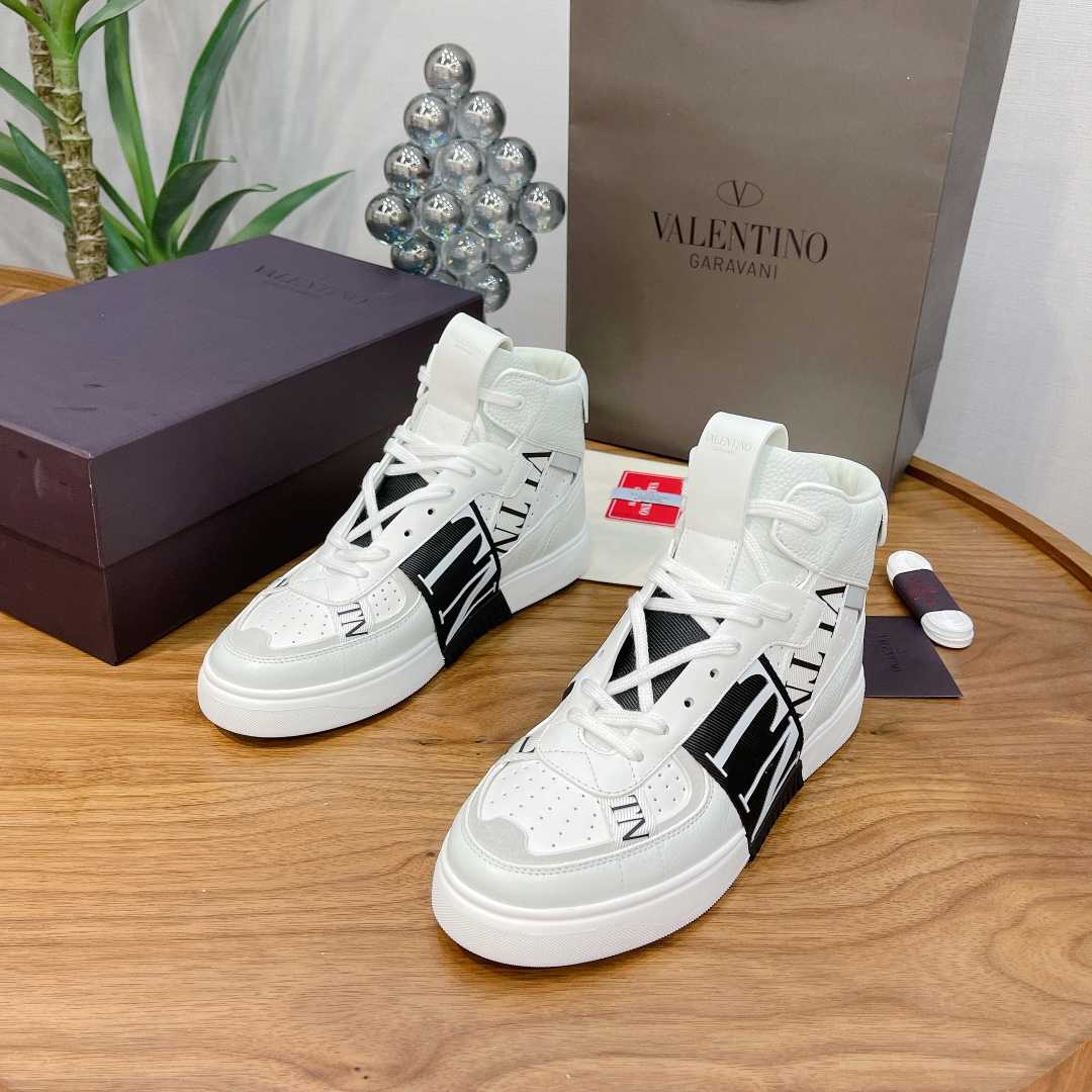Valenti Mid-top Calfskin VL7N Sneaker With Bands - PerfectKickZ
