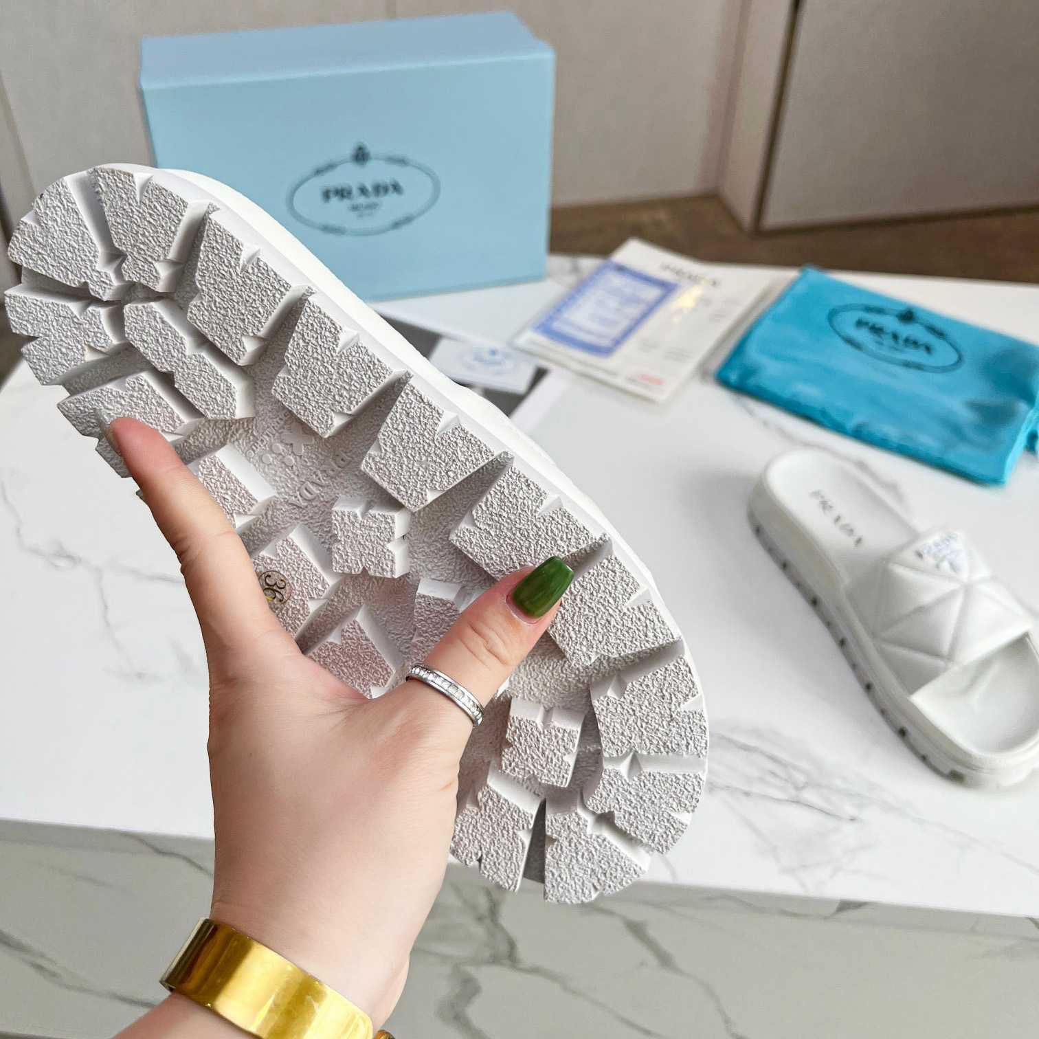 Prada Quilted Nappa Leather Slides - PerfectKickZ