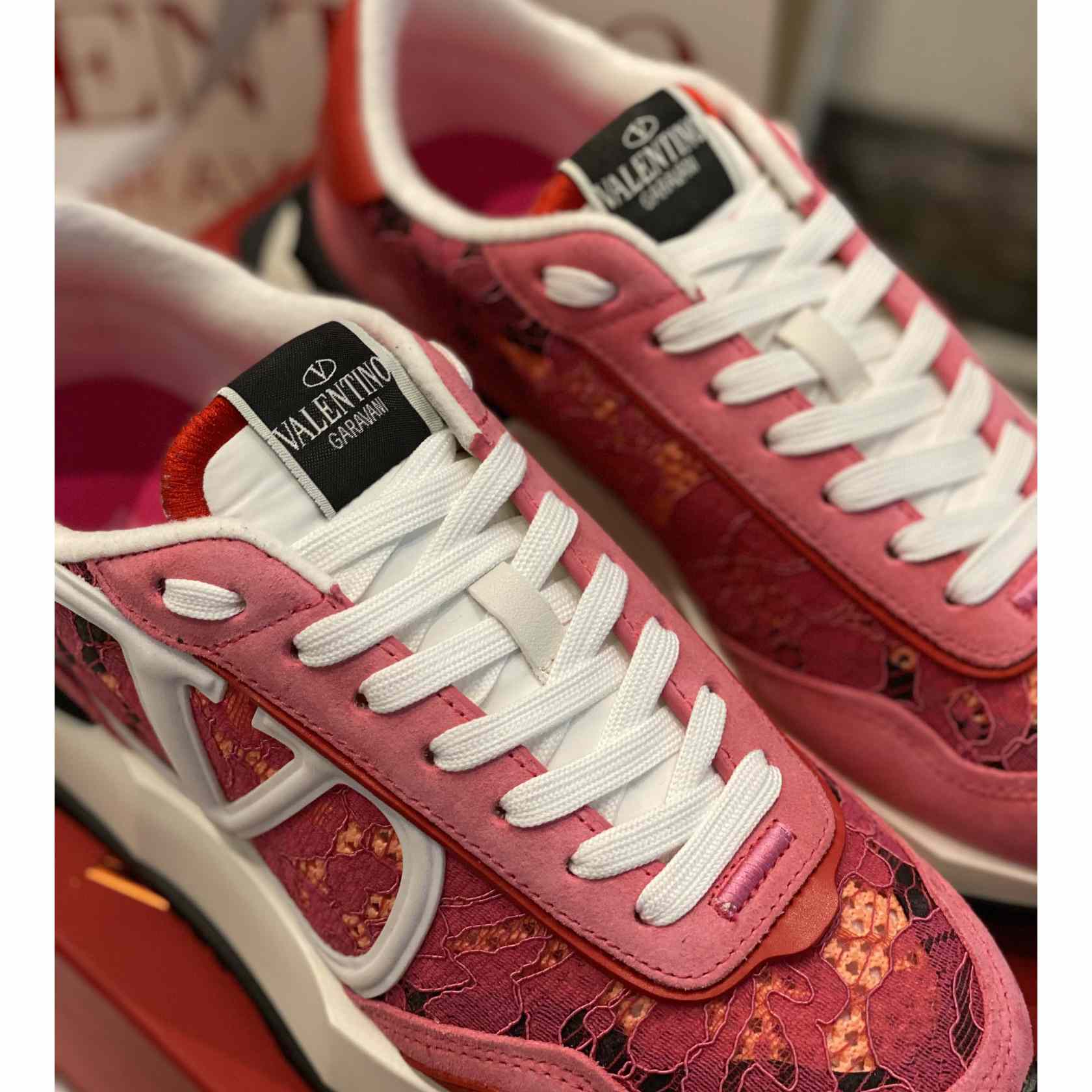 Valenti  Lace And Mesh Lacerunner Sneaker  - PerfectKickZ