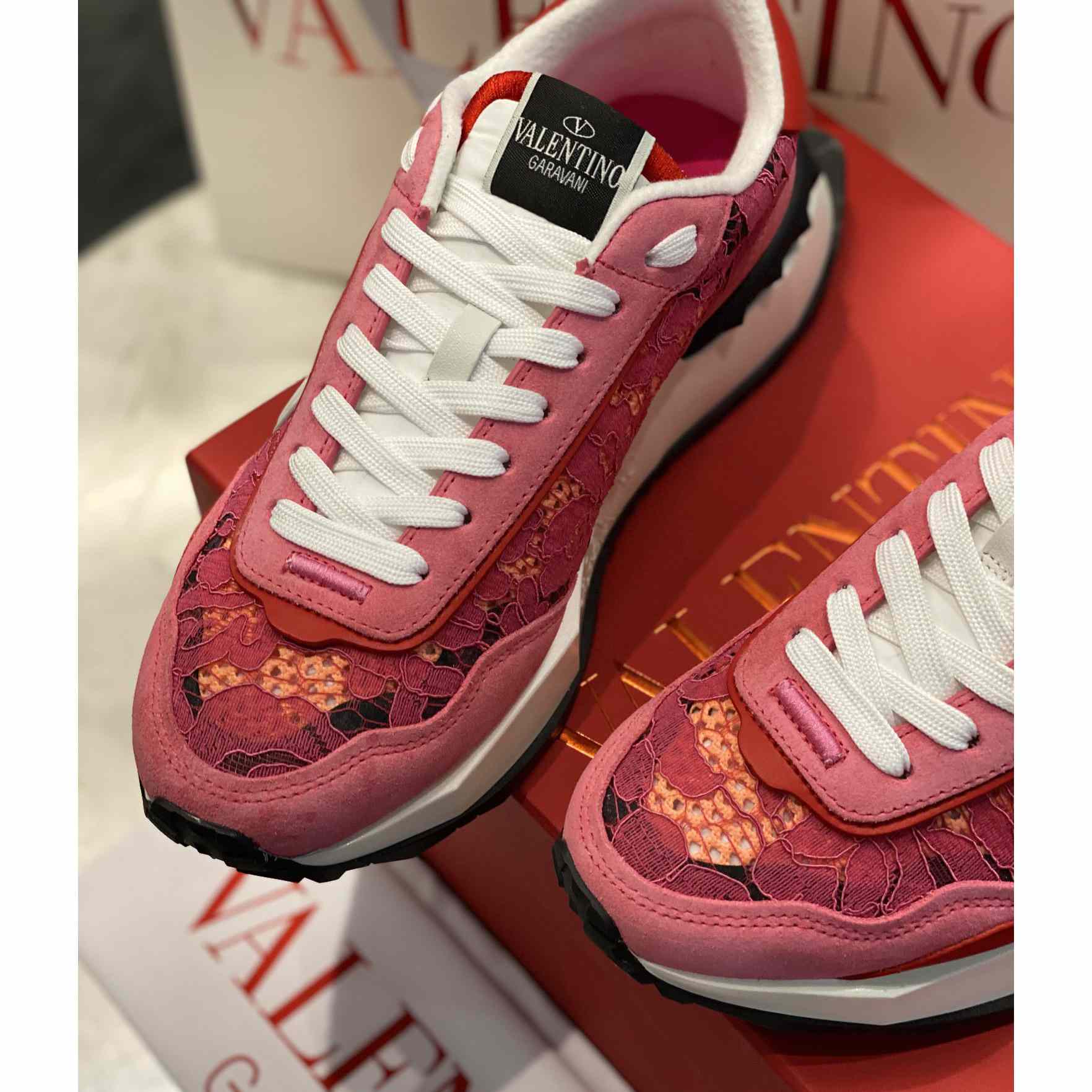 Valenti  Lace And Mesh Lacerunner Sneaker  - PerfectKickZ