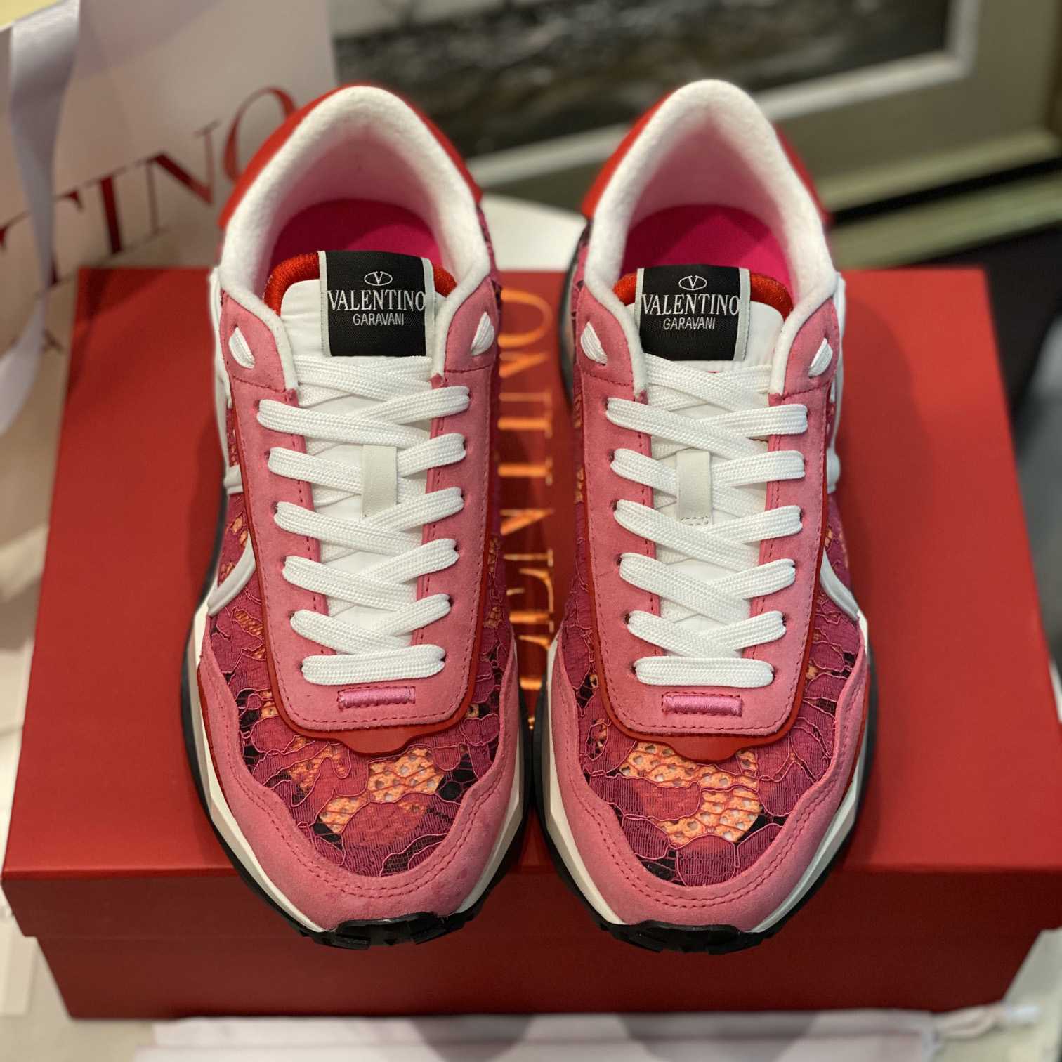 Valenti  Lace And Mesh Lacerunner Sneaker  - PerfectKickZ