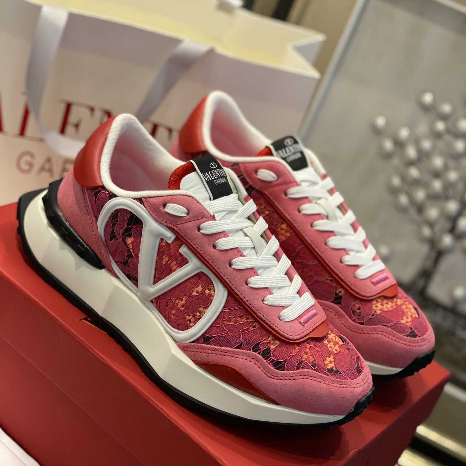 Valenti  Lace And Mesh Lacerunner Sneaker  - PerfectKickZ