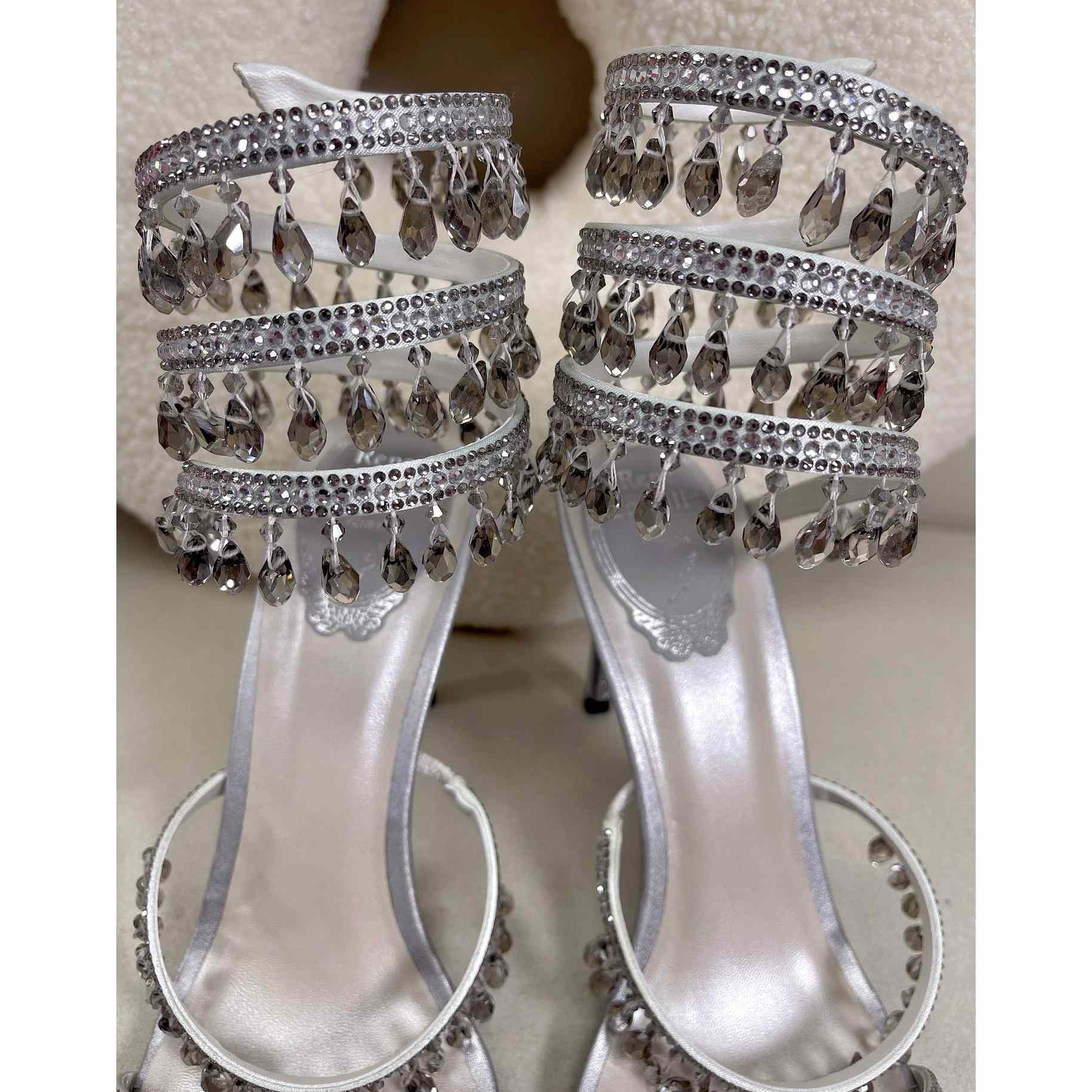 Rene Caovilla Elegant Evening Sandals Chandelier - PerfectKickZ