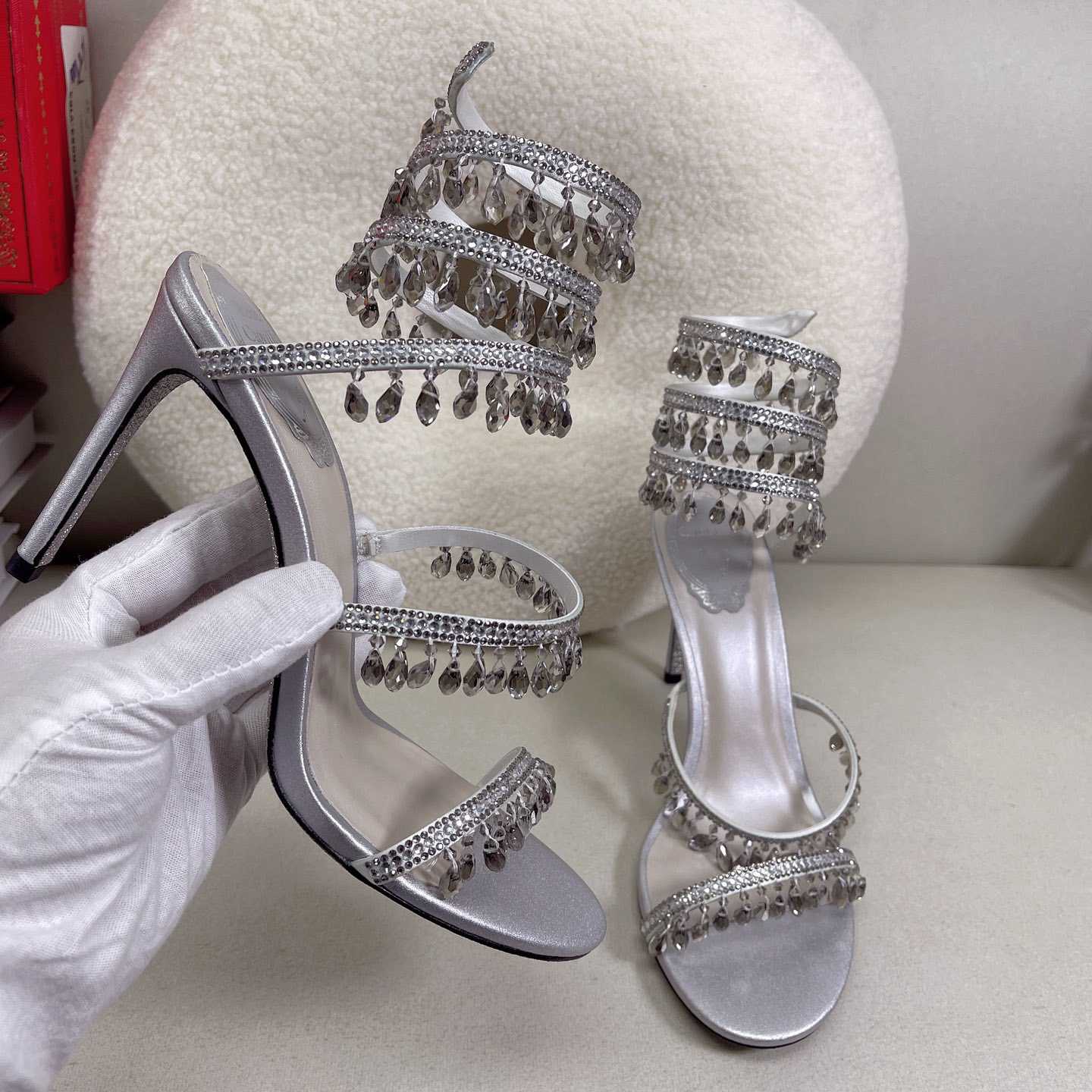Rene Caovilla Elegant Evening Sandals Chandelier - PerfectKickZ