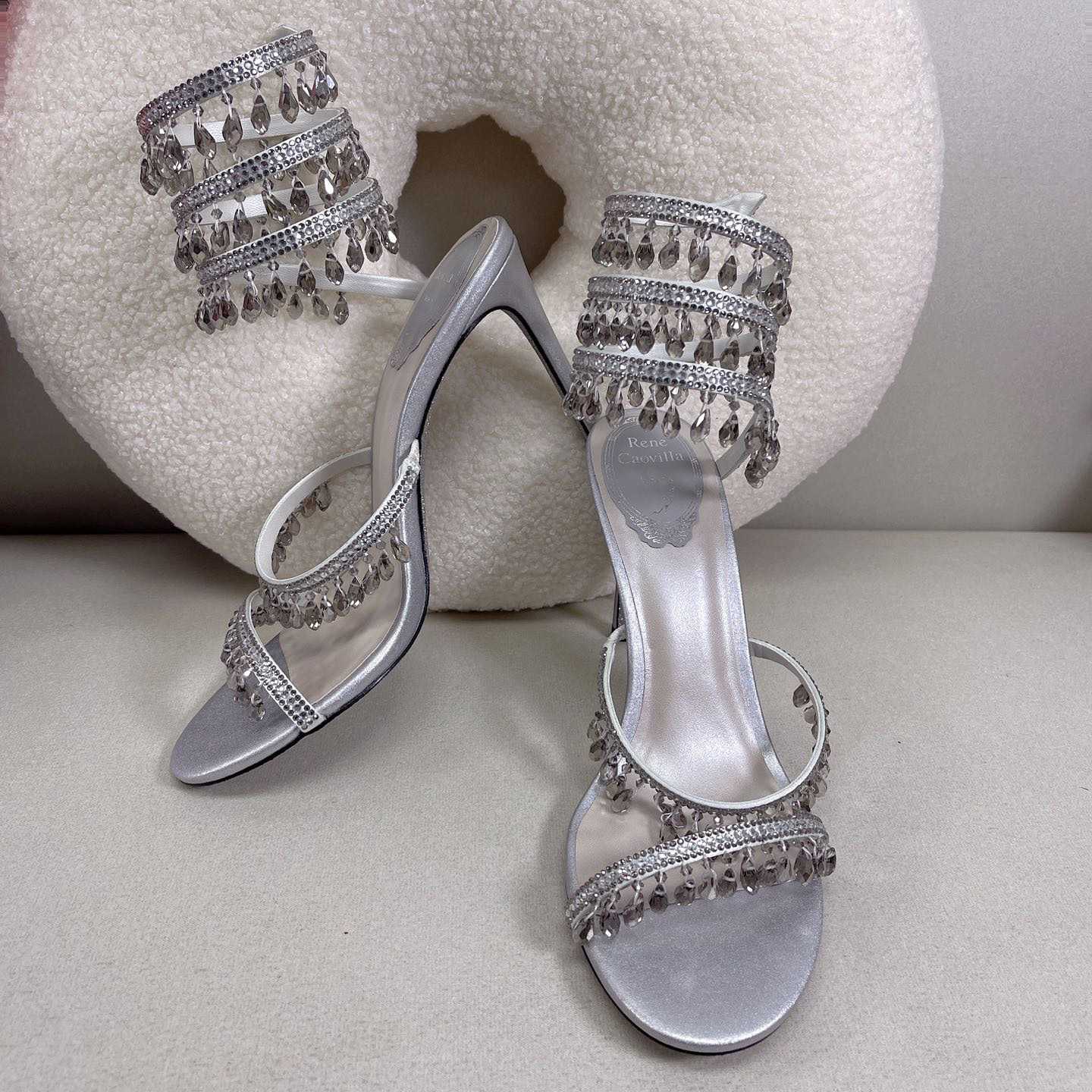 Rene Caovilla Elegant Evening Sandals Chandelier - PerfectKickZ