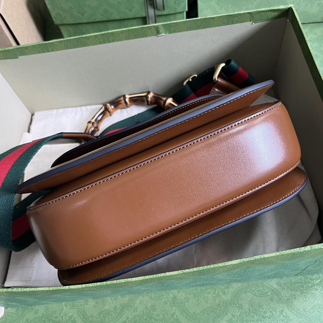 Gucci Bamboo 1947 Medium Top Handle Bag(26-17-9cm) - PerfectKickZ