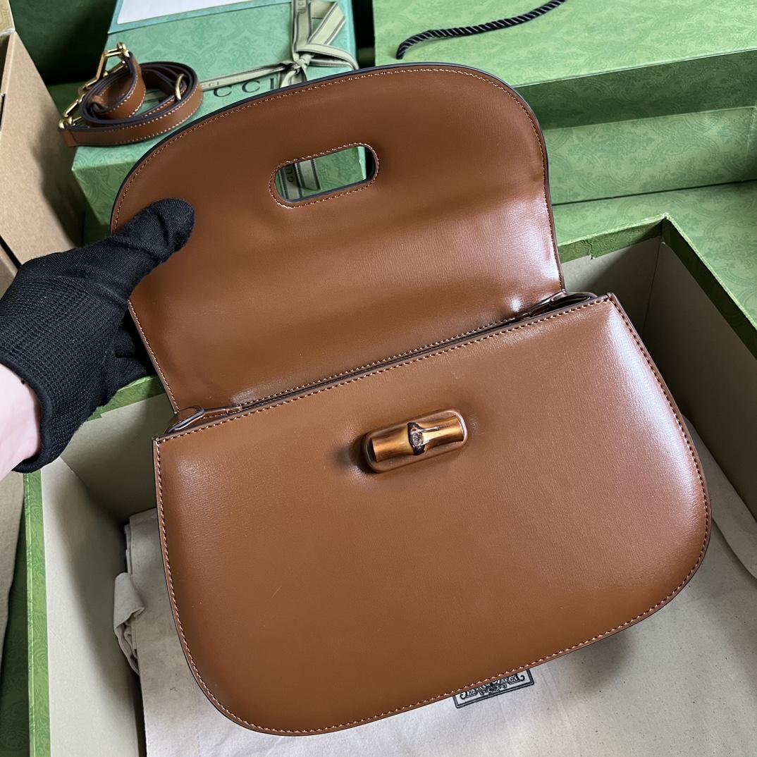 Gucci Bamboo 1947 Medium Top Handle Bag(26-17-9cm) - PerfectKickZ