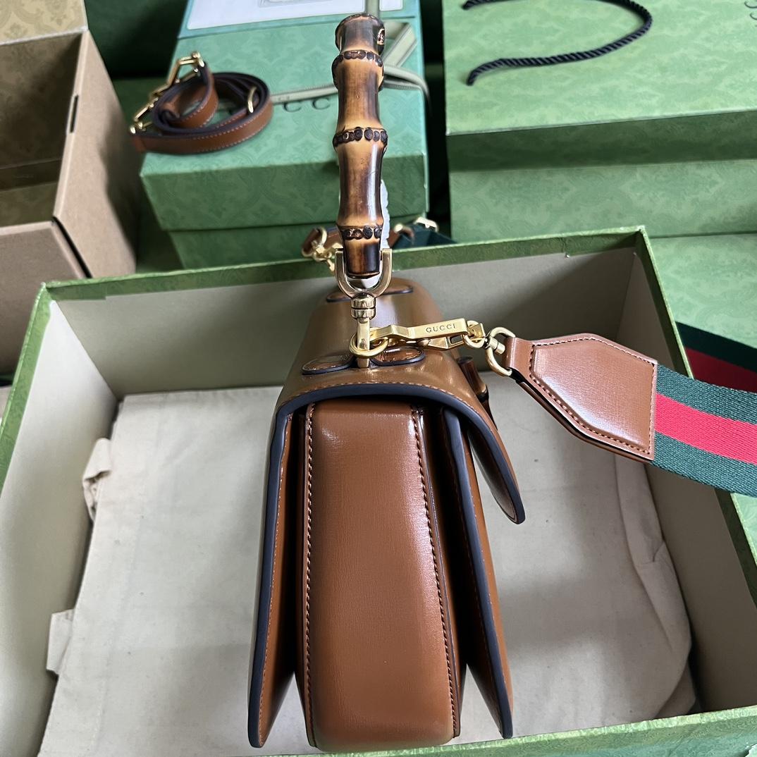 Gucci Bamboo 1947 Medium Top Handle Bag(26-17-9cm) - PerfectKickZ
