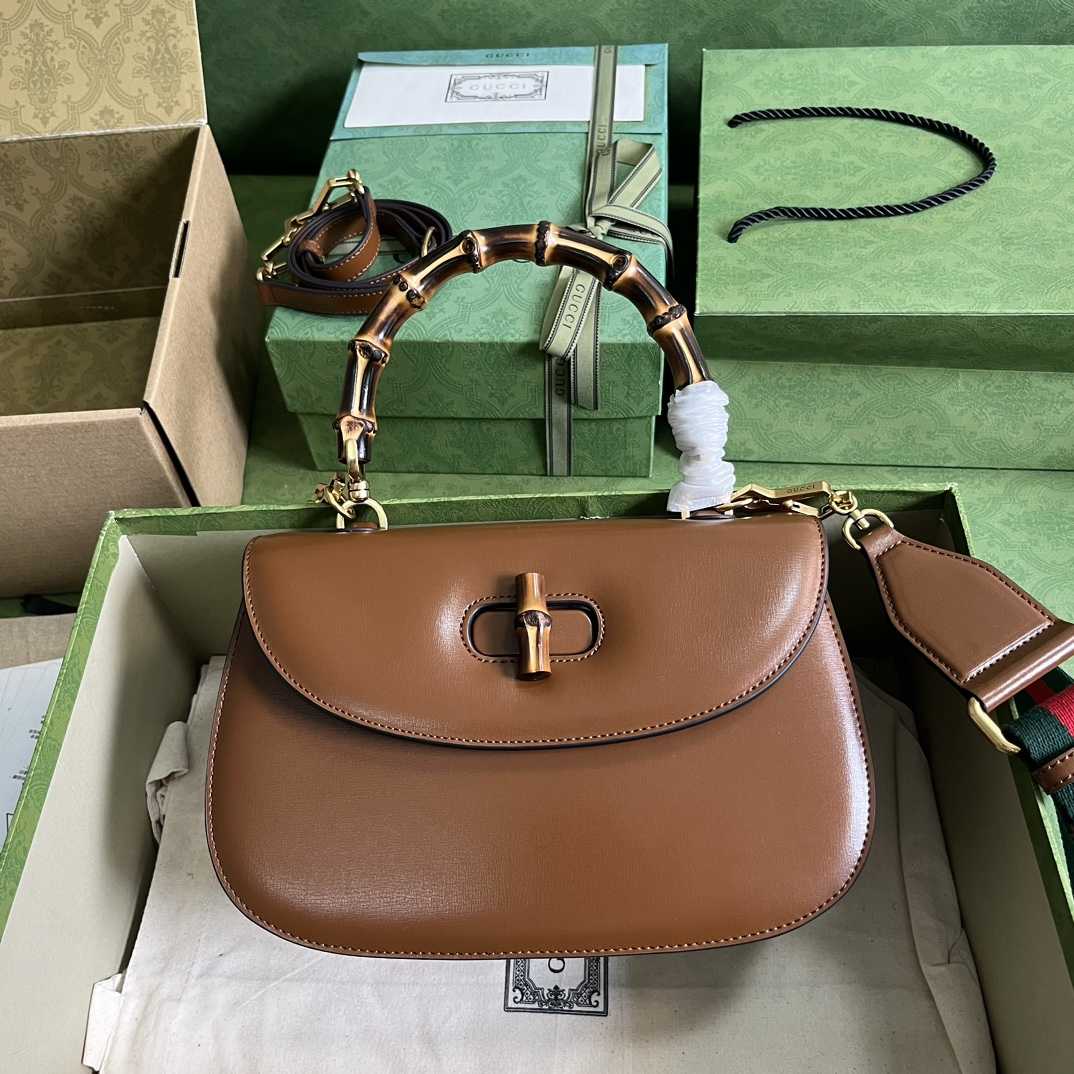 Gucci Bamboo 1947 Medium Top Handle Bag(26-17-9cm) - PerfectKickZ