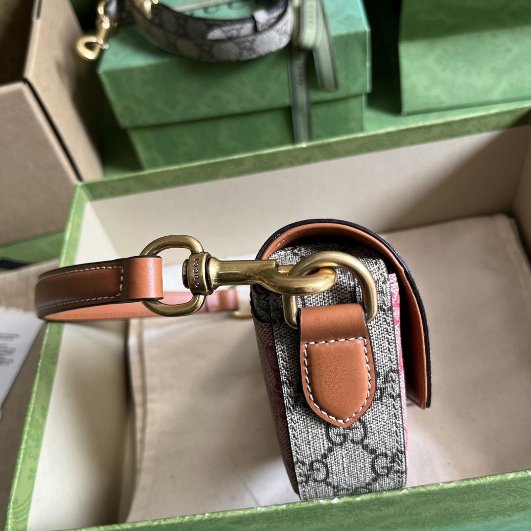 Gucci GG Top Handle Mini Bag With Web(13-18*10-4.5cm) - 