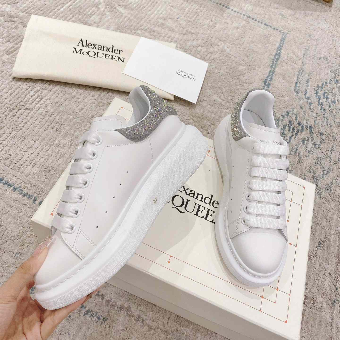 Alexander Mqueen Oversized Sneaker In White - PerfectKickZ