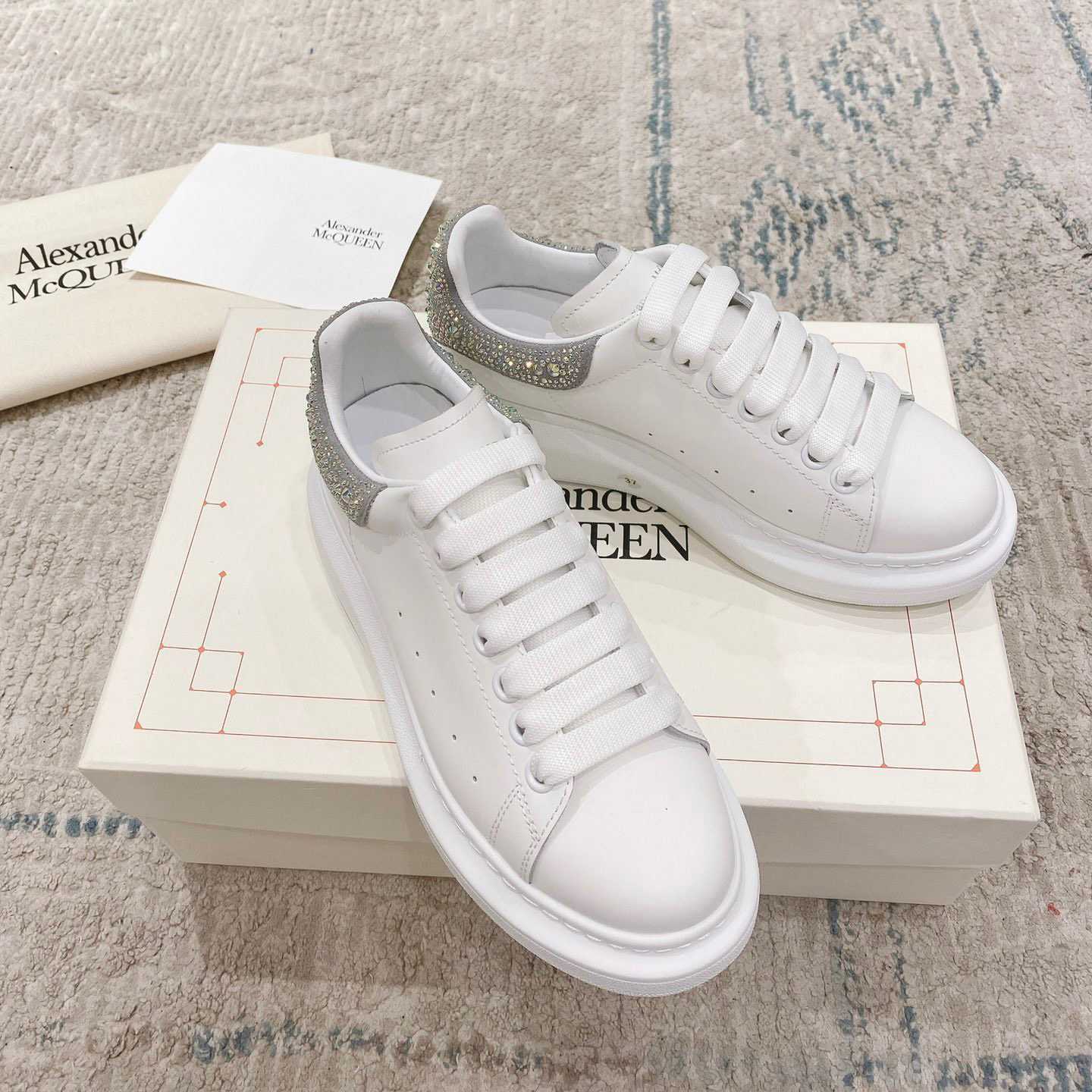 Alexander Mqueen Oversized Sneaker In White - PerfectKickZ