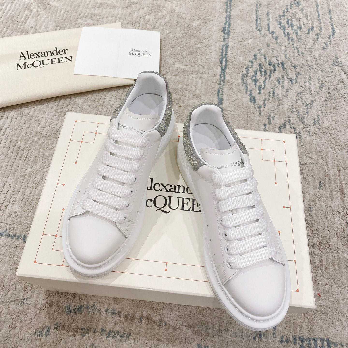 Alexander Mqueen Oversized Sneaker In White - PerfectKickZ