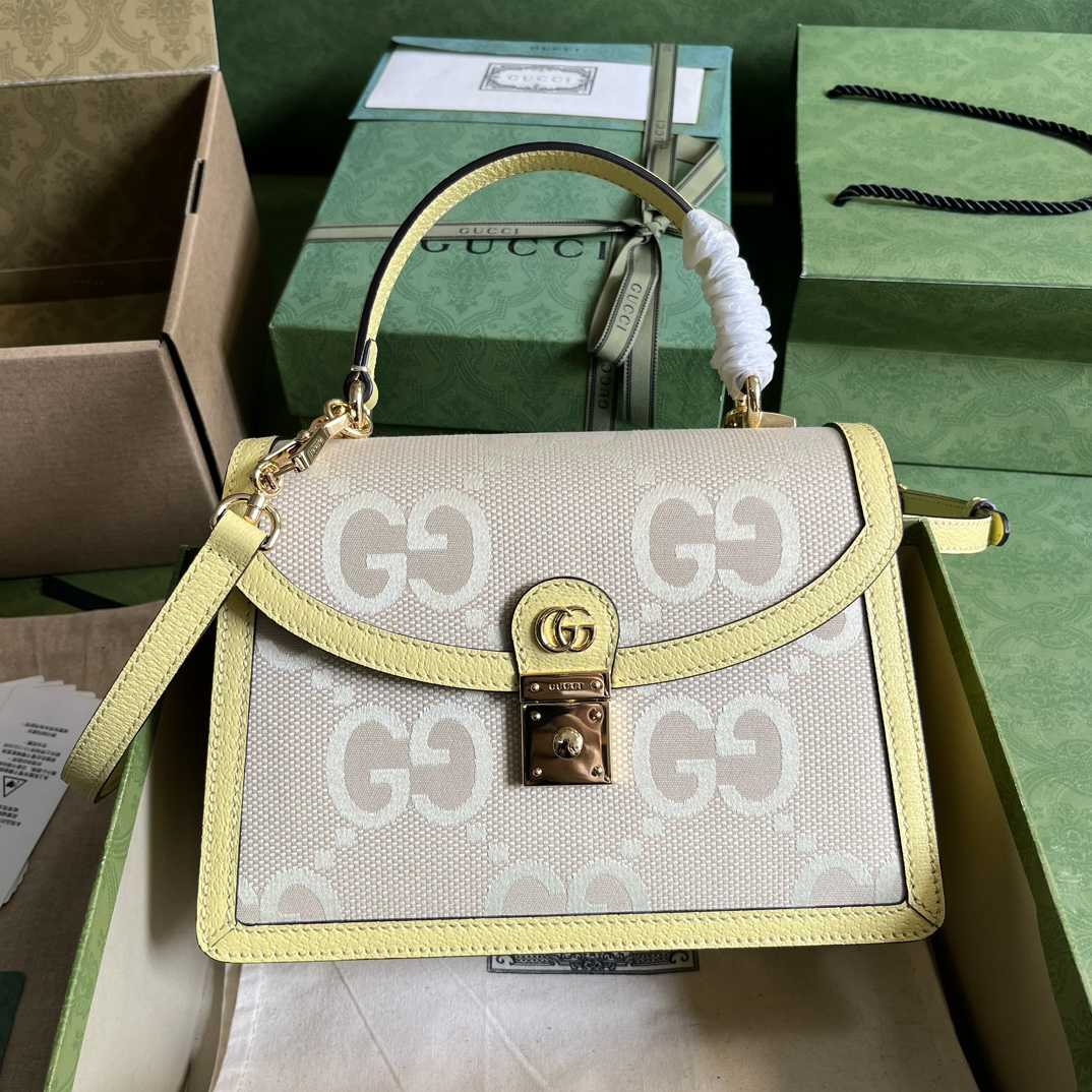 Gucci Ophidia Jumbo GG Top Handle Bag(25-17.5-7cm) - PerfectKickZ